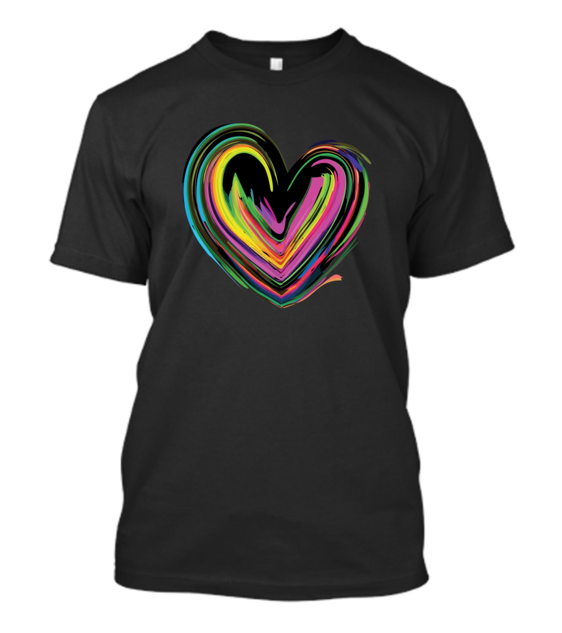 Heart Rainbow Swirl Of Lightness T-Shirt