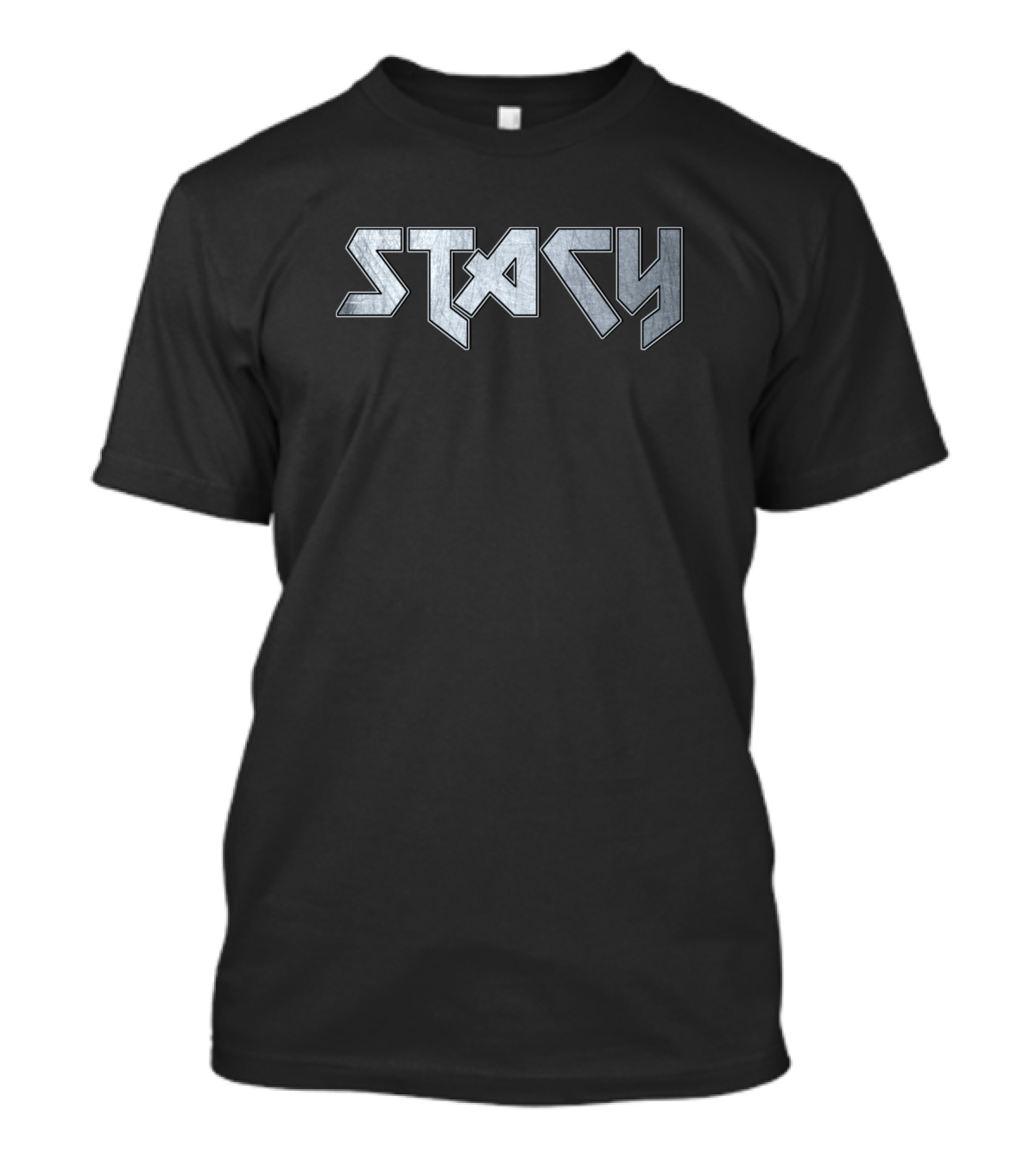 Heavy Metal Stacy Metallic Text T-Shirt