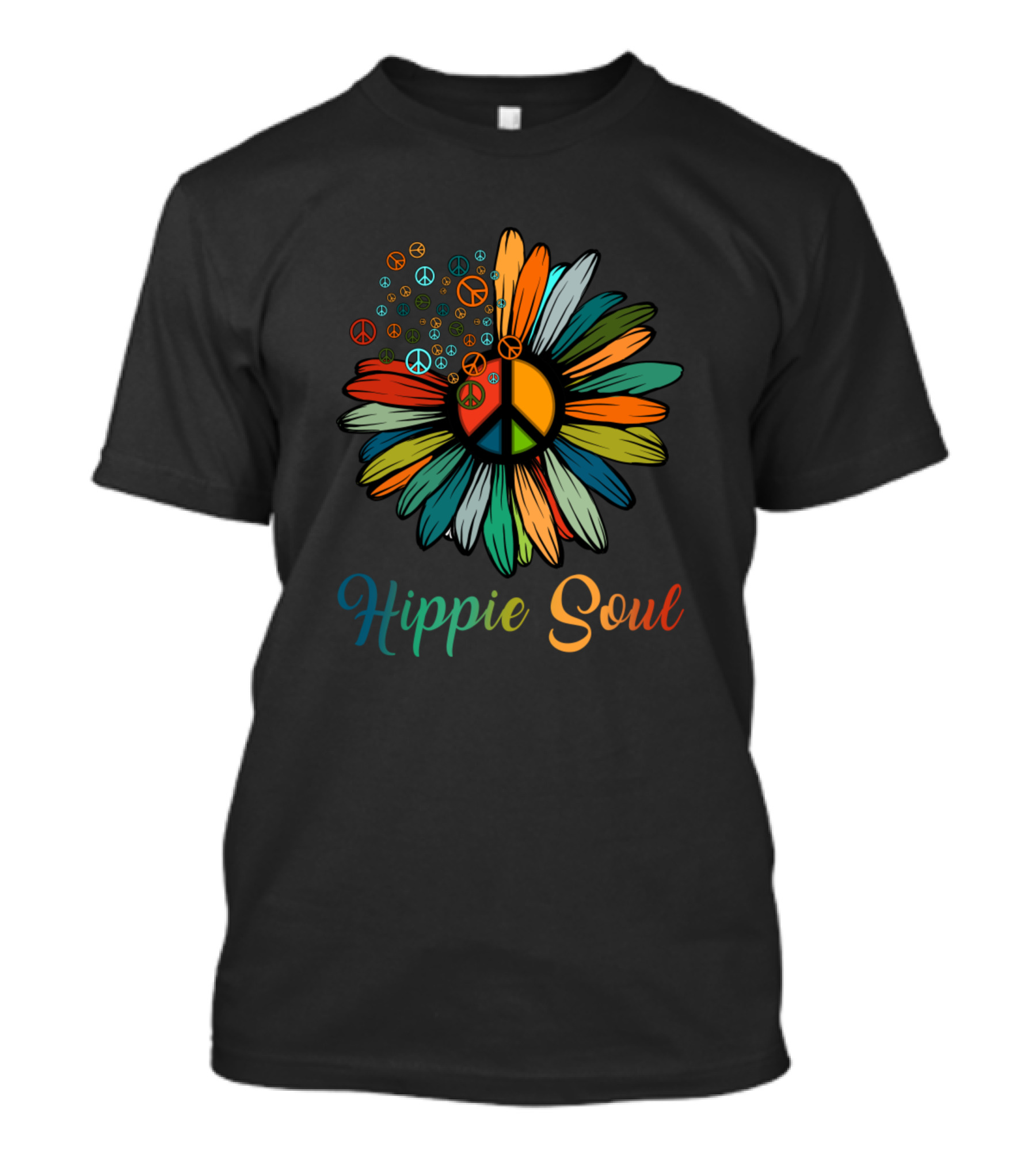 Hippie Soul Colorful Peace Daisy Flower T-Shirt