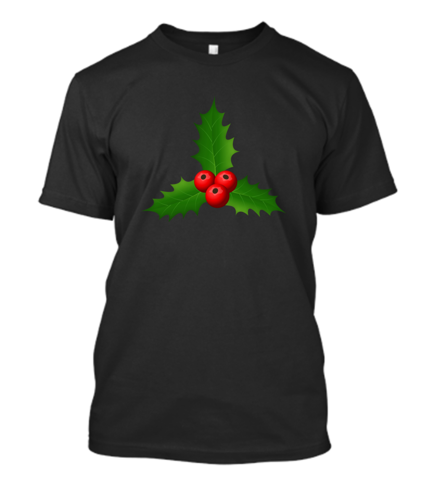 Holly Leaves With Red Berries T-Shirt