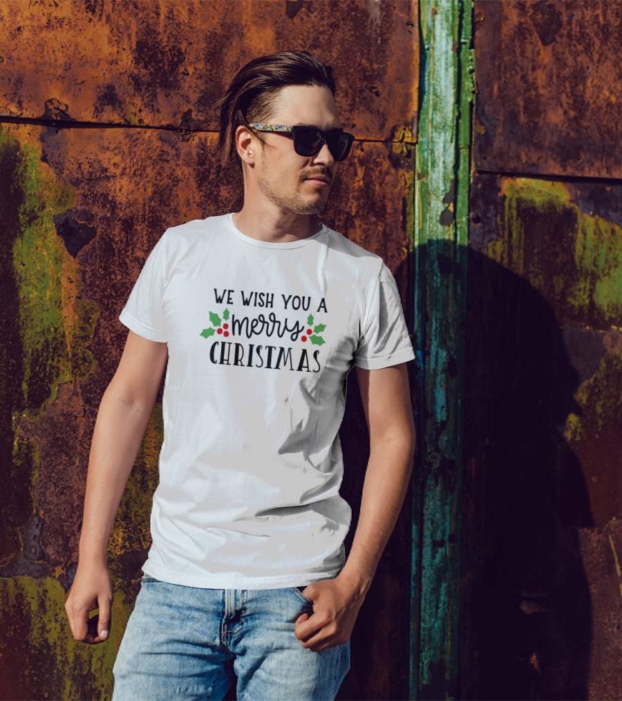 We Wish You A Merry Christmas Holly Berries T-Shirt