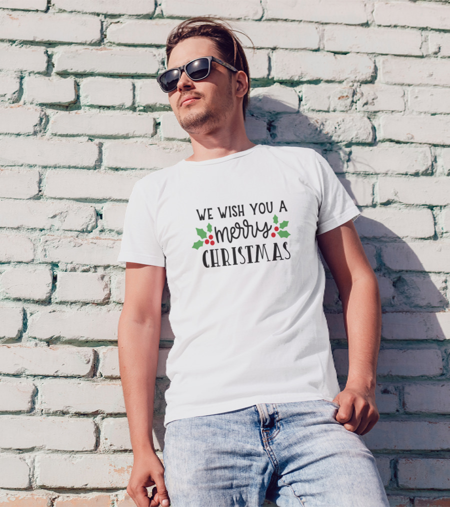 We Wish You A Merry Christmas Holly Berries T-Shirt