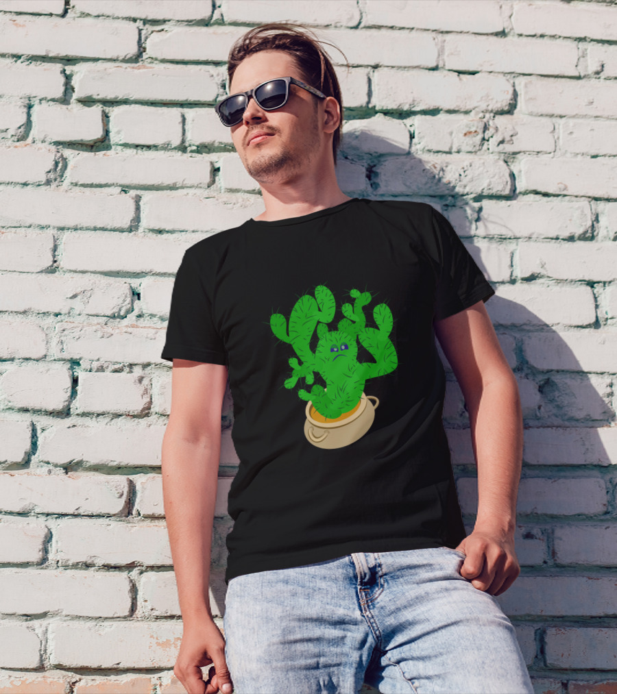 Wild And Angry Cactus In Pot T-Shirt