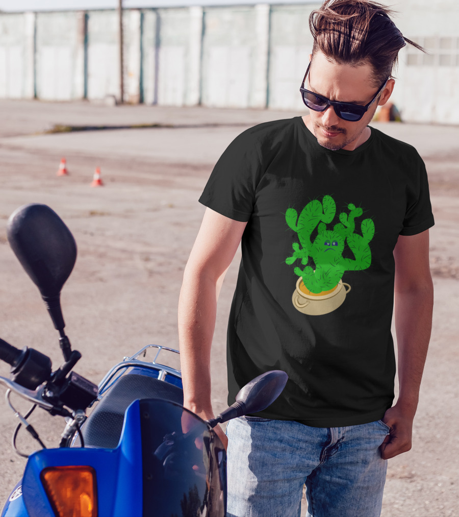 Wild And Angry Cactus In Pot T-Shirt