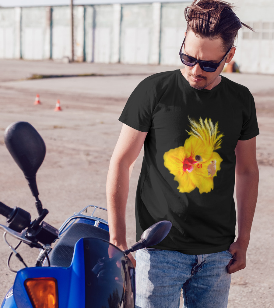 Yellow Cockatiel Hibiscus Fusion T-Shirt