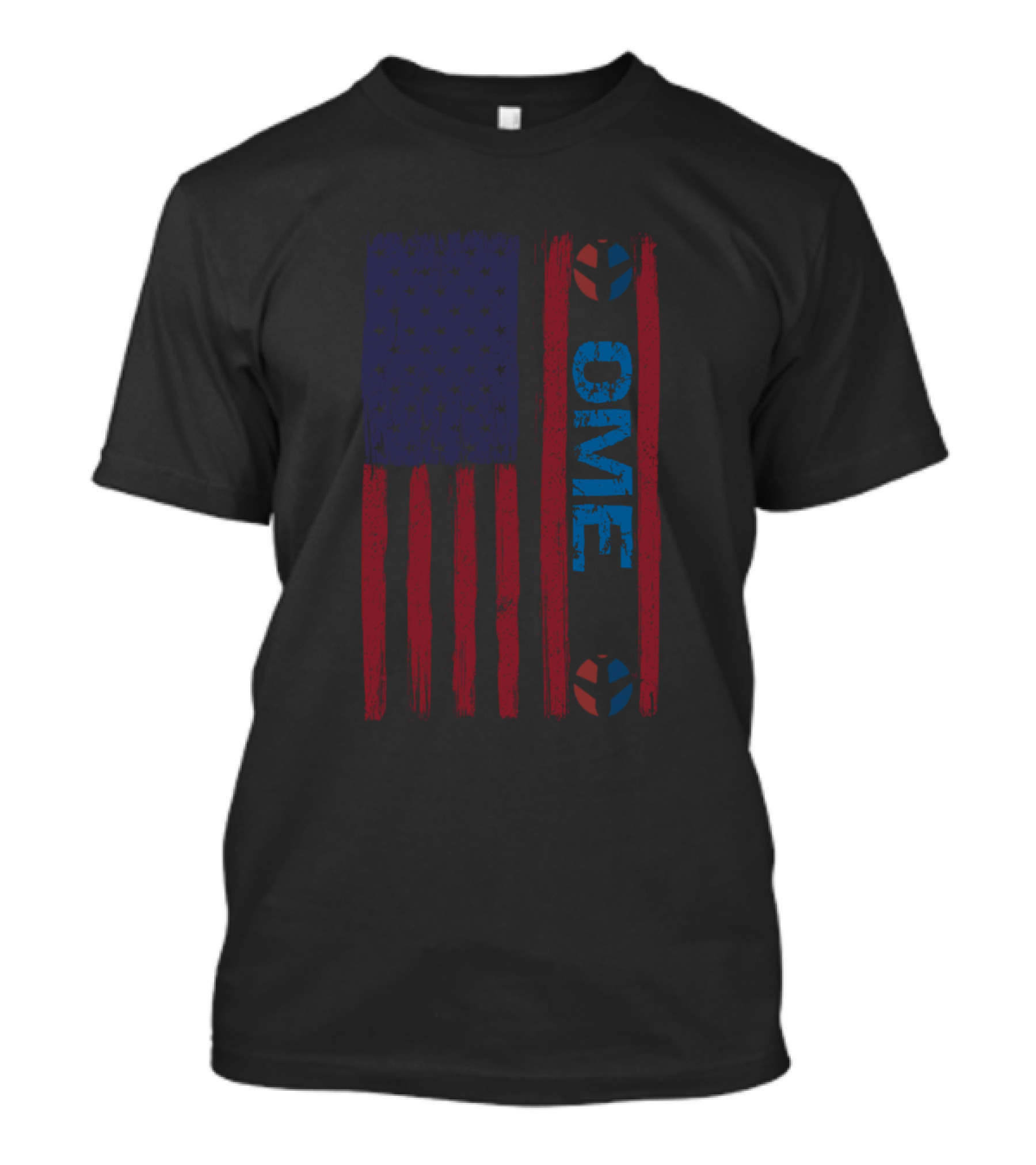 USA Flag Style Nome Airport OME Patriot T-Shirt