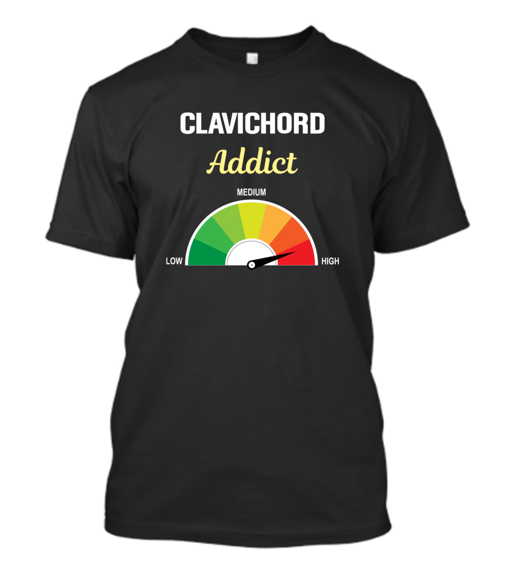 Clavichord Addict Low Medium High Meter T-Shirt