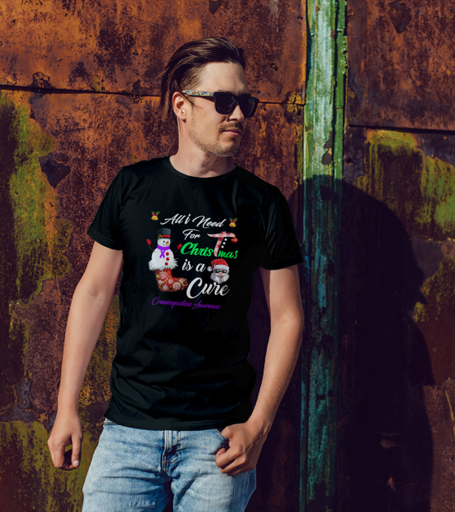 All I Need For Christmas Is A Cure Craniosynostosis Awareness T-Shirt