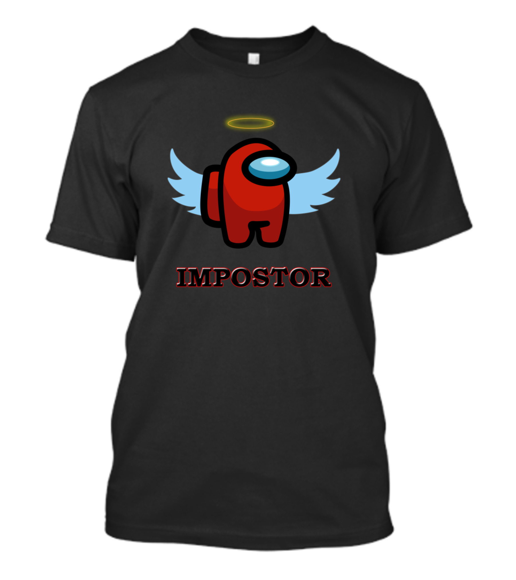 Among Us Impostor Angel Halo Wings T-Shirt
