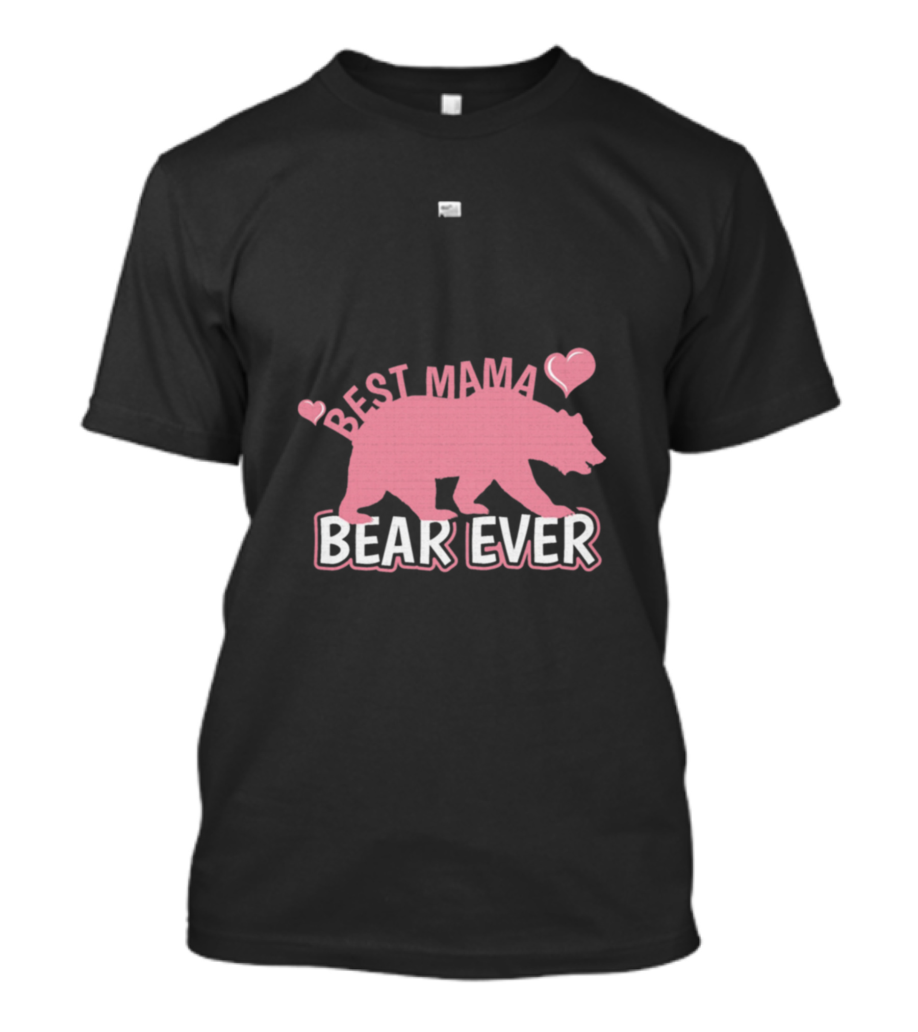 Best Mama Bear Ever Pink Heart T-Shirt