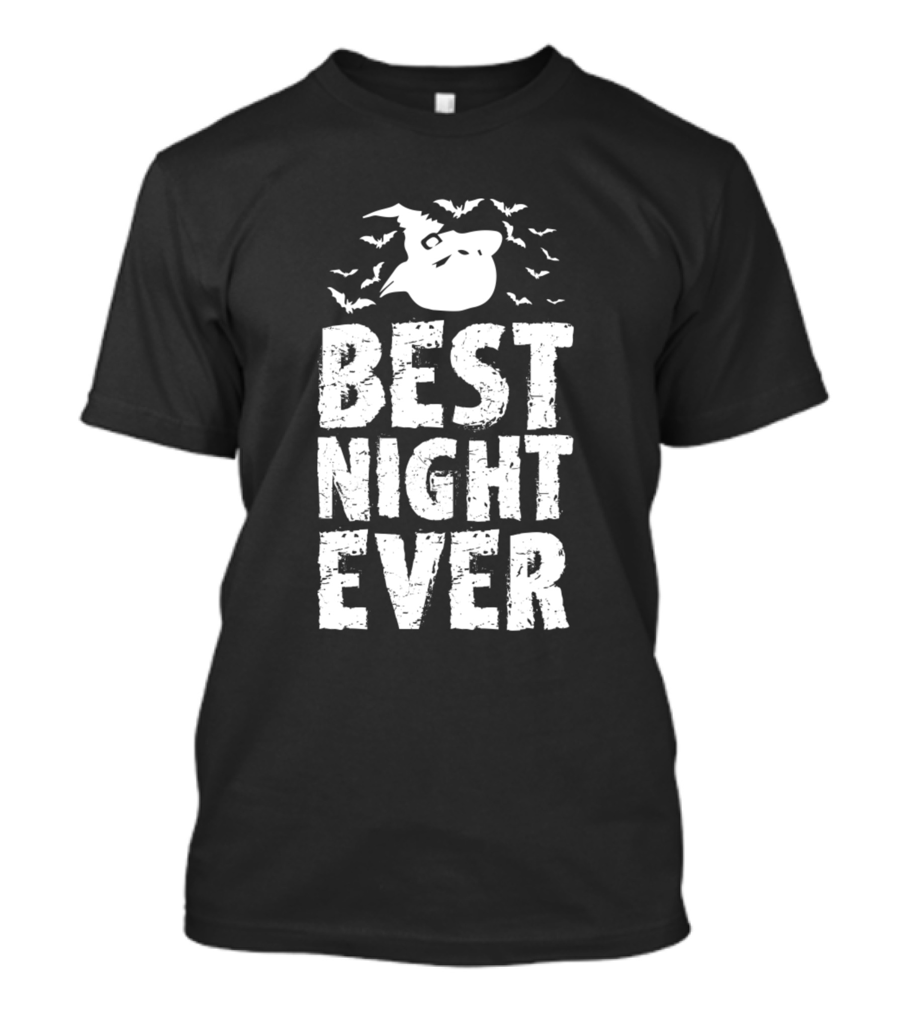 Best Night Ever Spooky Ghost And Bats Halloween T-Shirt