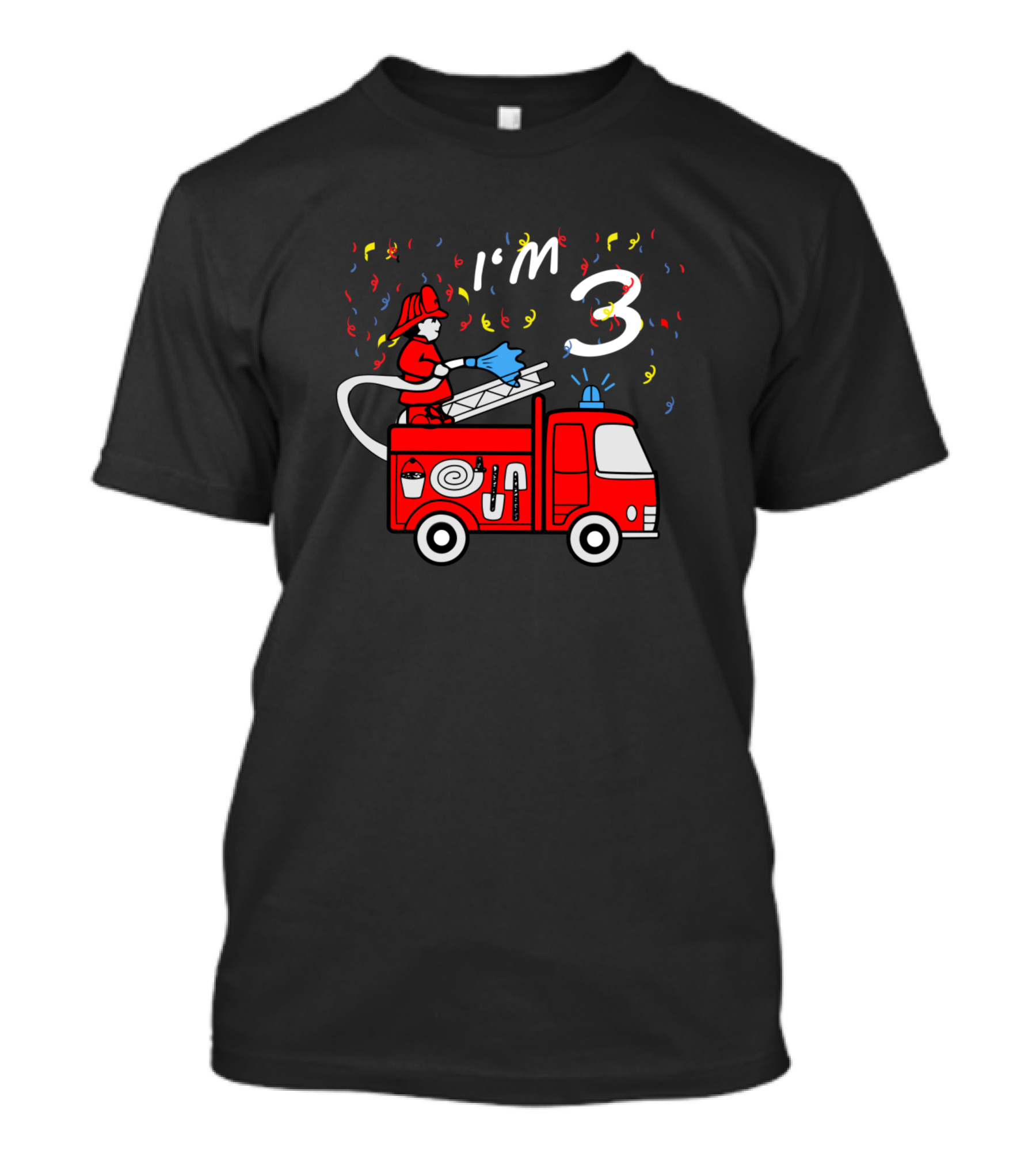 I'm 3 Firefighter Birthday Boy T-Shirt