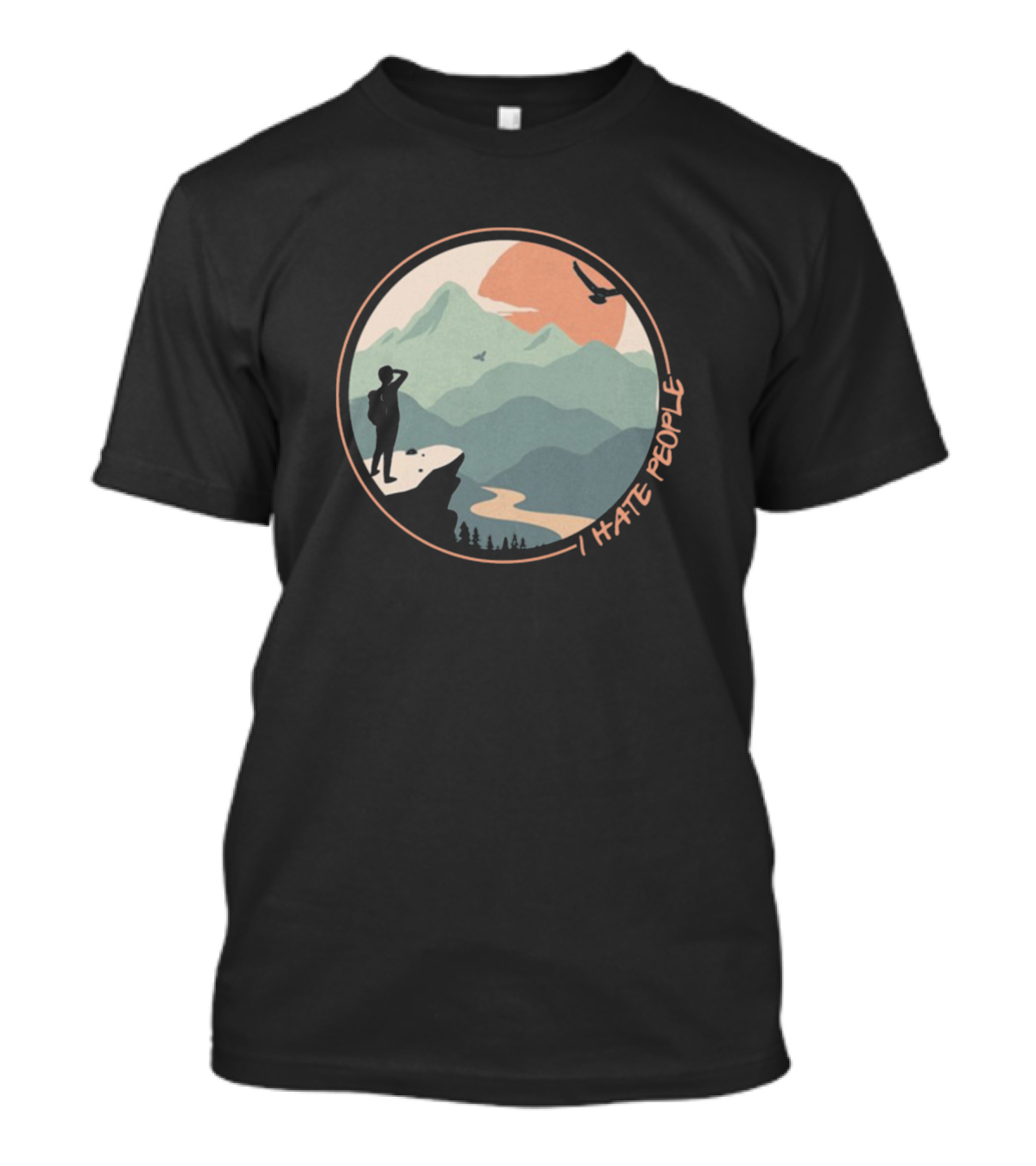 Camping I Hate People Nature Mountain Vista T-Shirt