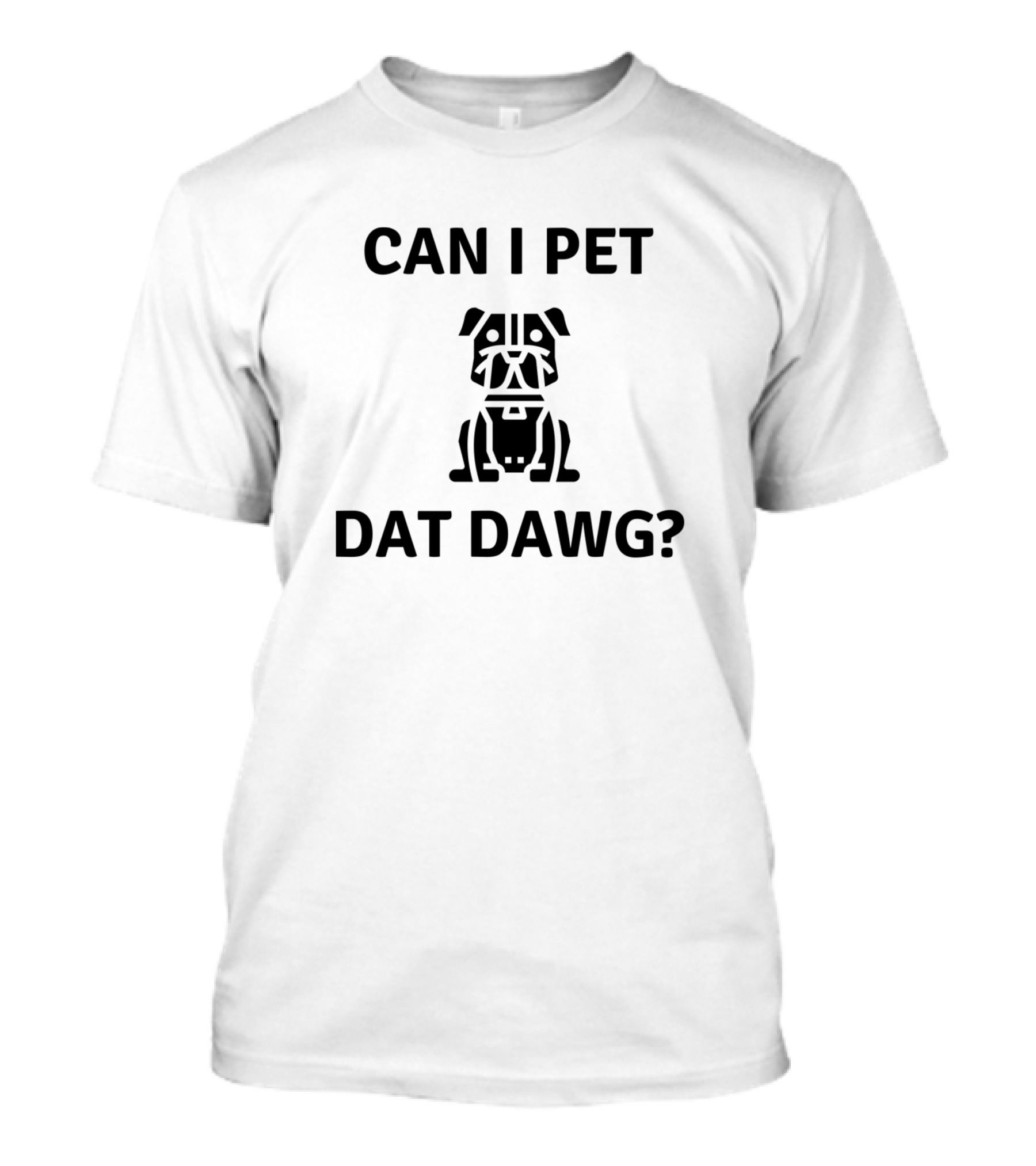 CAN I PET DAT DAWG Geometric Dog T-Shirt