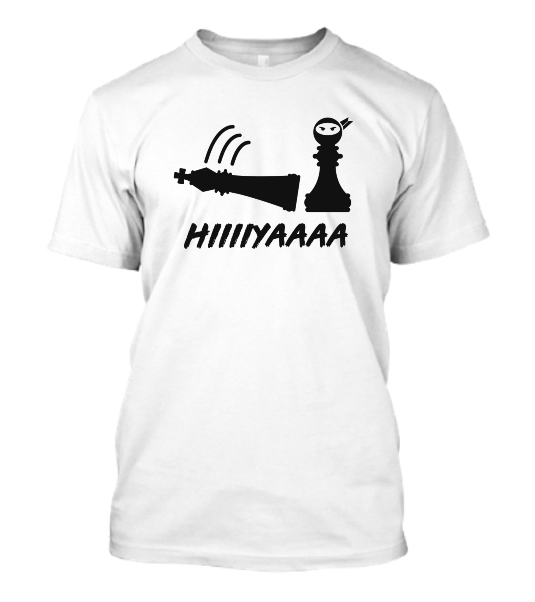 Chess Ninja HiiiiyAAAA Falling King T-Shirt