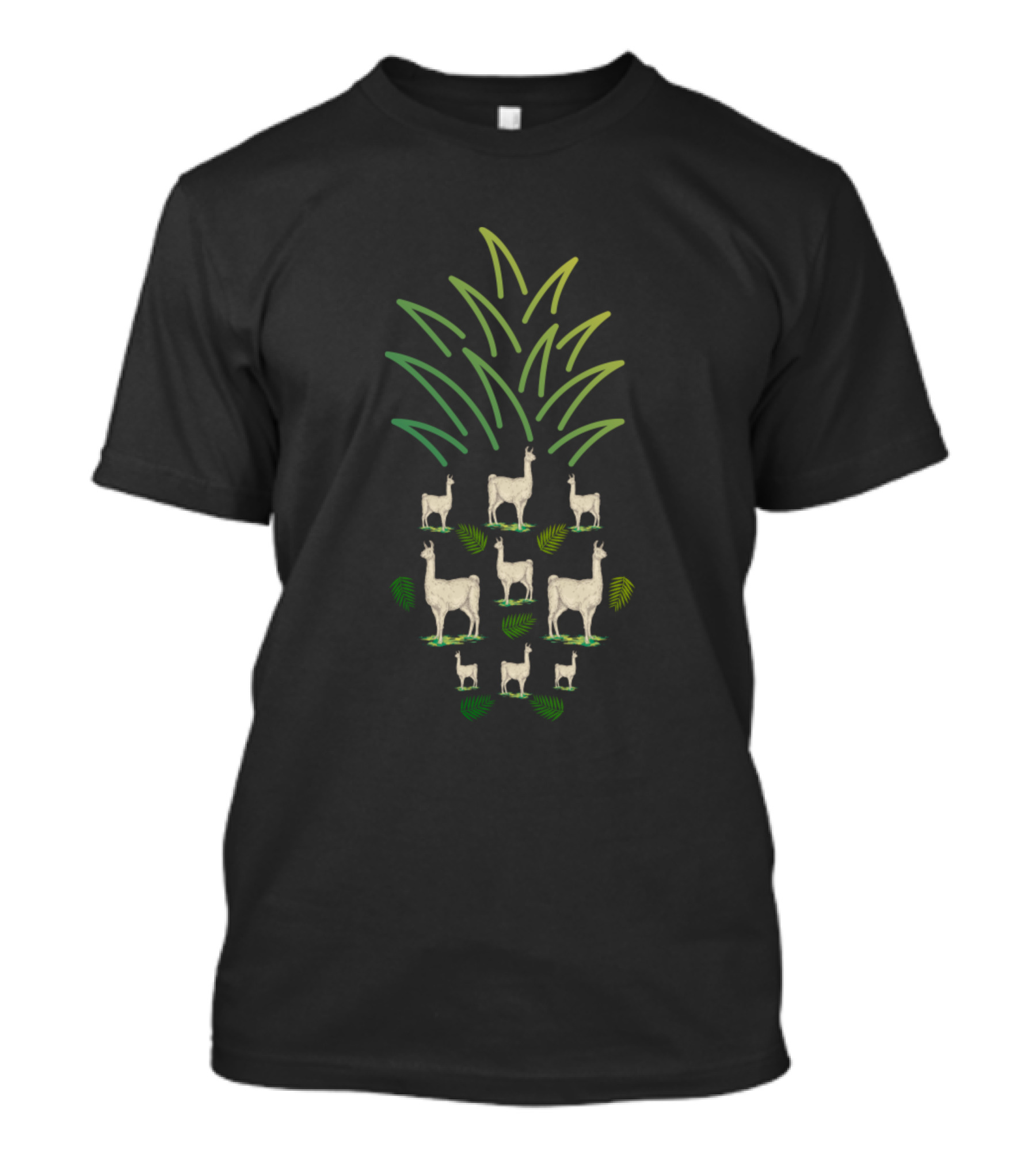 Cute Llama Alpaca Pineapple Tropical T-Shirt
