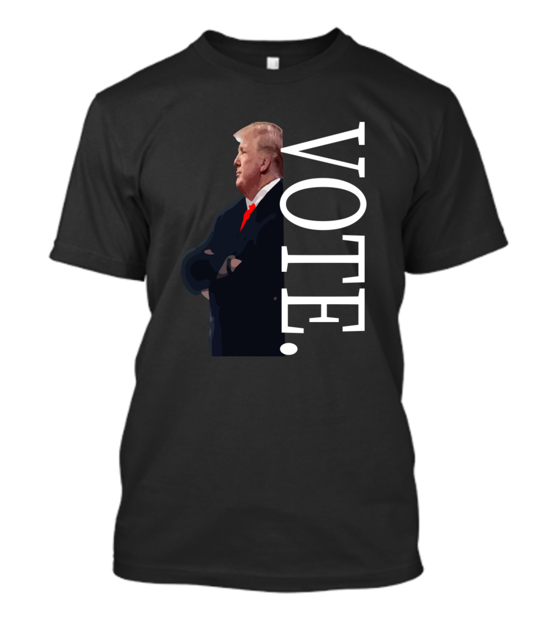 Donald Trump Profile With Vertical Vote Text T-Shirt