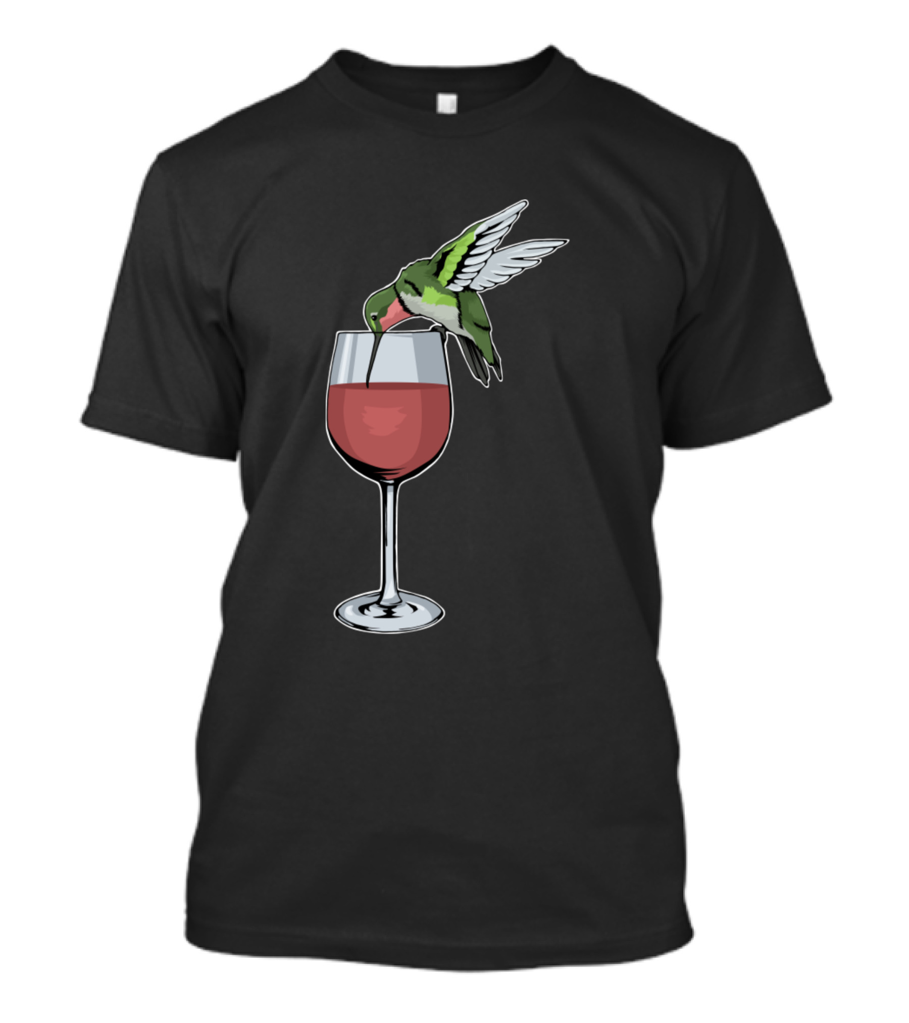 Hummingbird Spirit Animal Wine Bird In A Glass T-Shirt