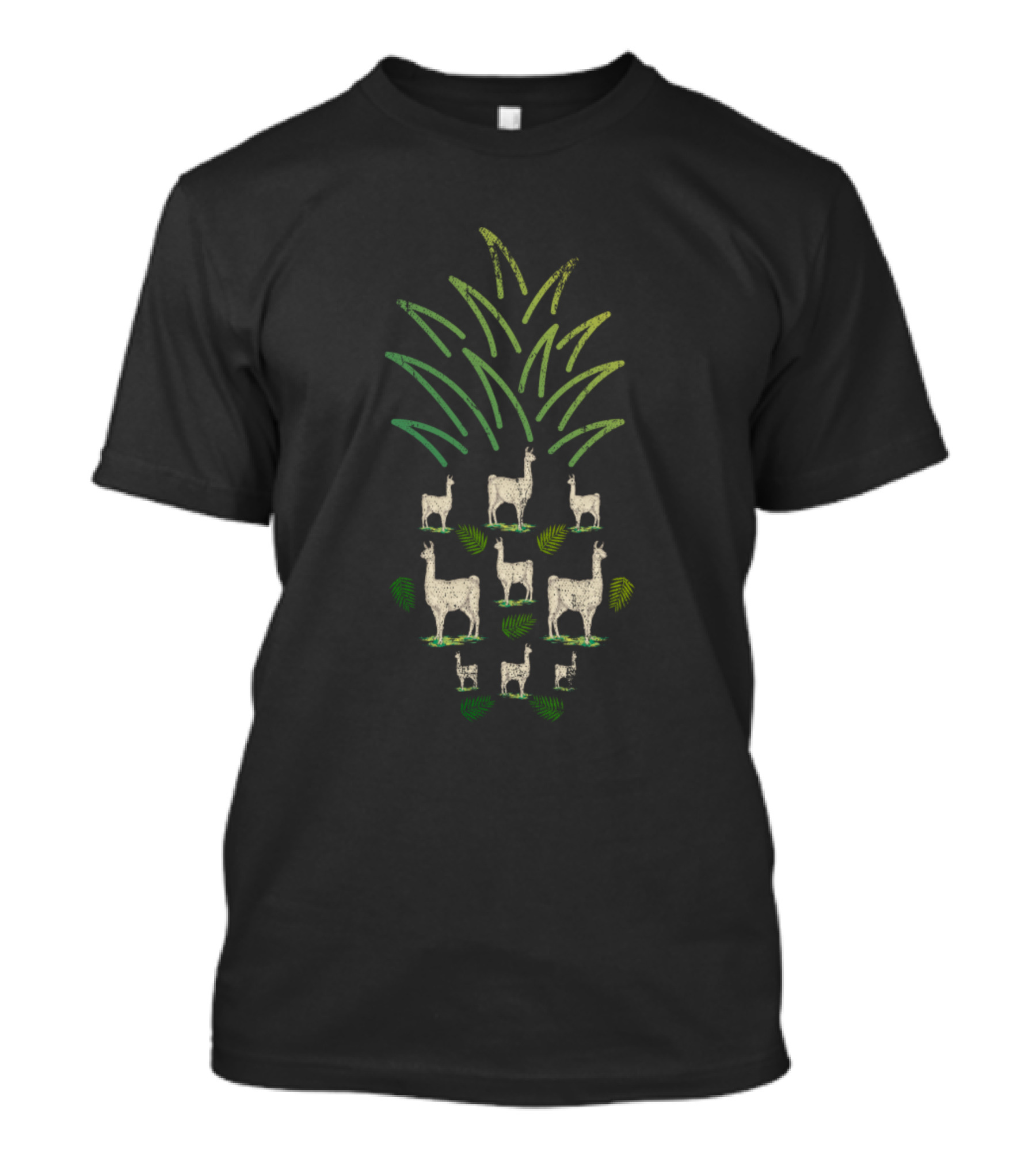Llama Alpaca Pineapple Tropical Vintage T-Shirt