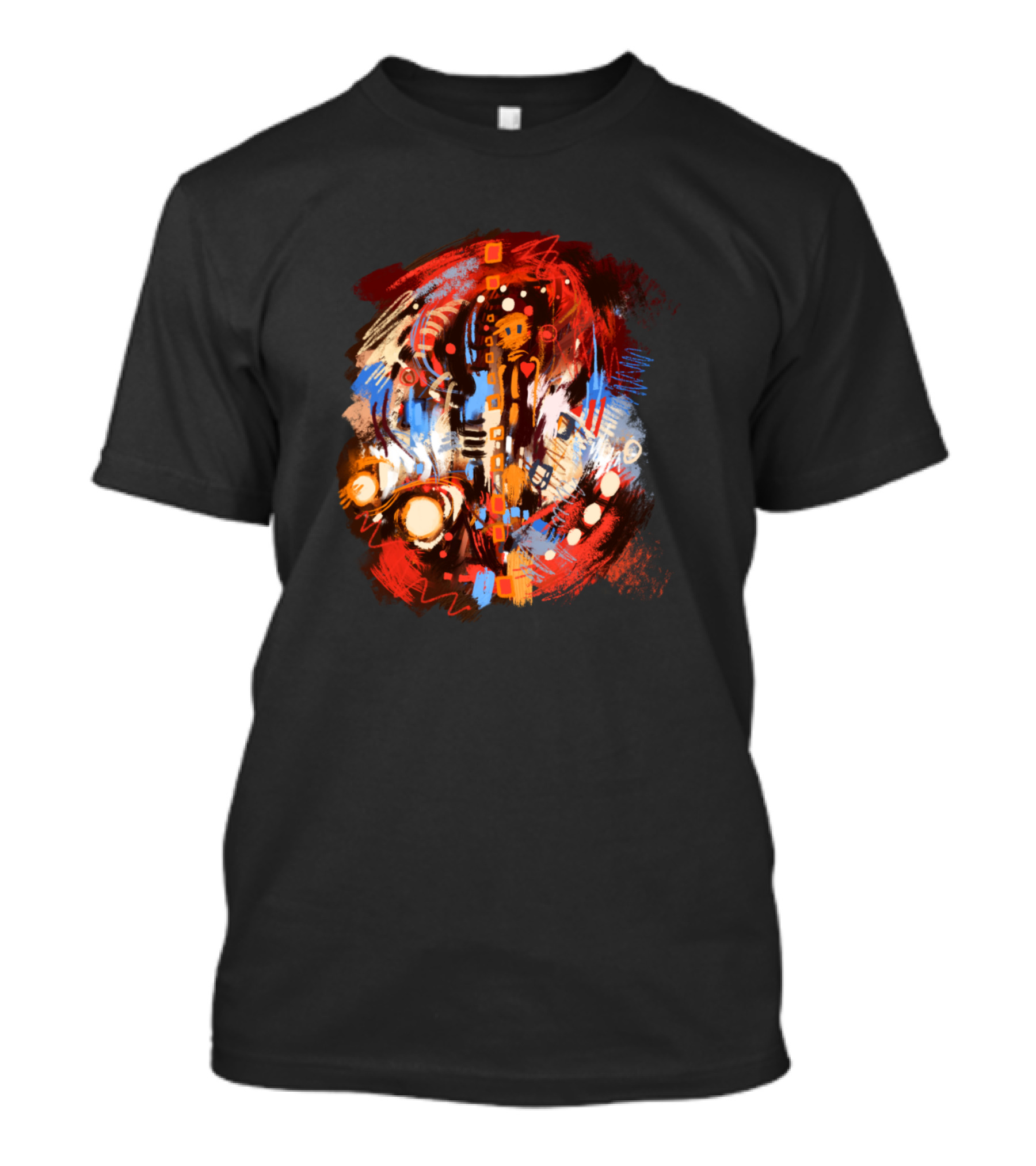 Love In The Dark Abstract Colorful Brushstroke Fantasy T-Shirt
