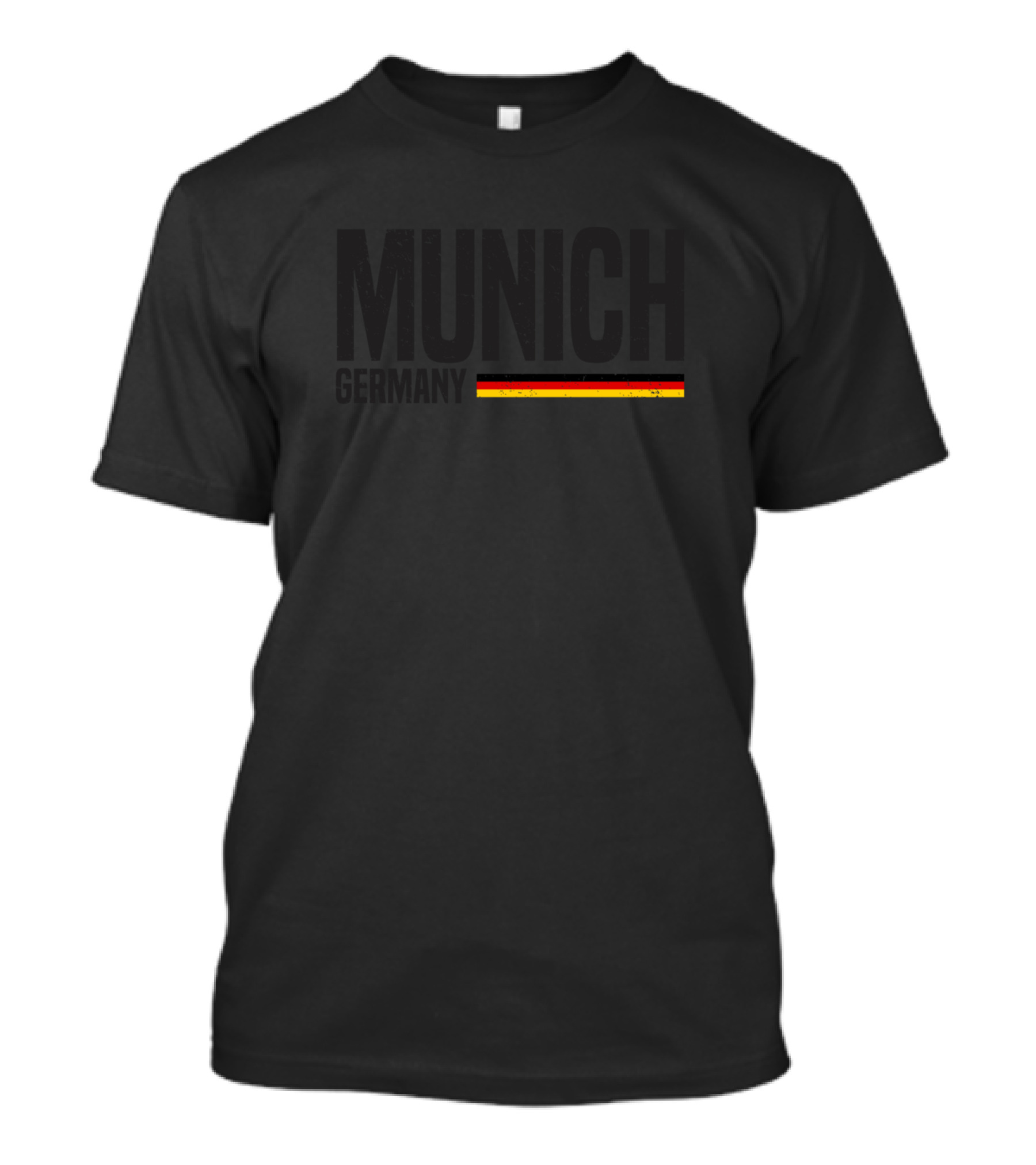 Munich Germany Black Red Yellow Stripes T-Shirt