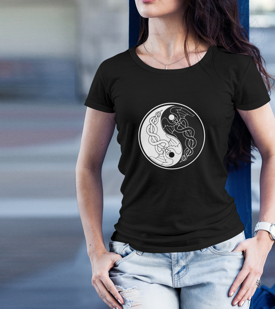Nurse Caduceus Yin Yang Yoga Meditation Pharmacy T-Shirt