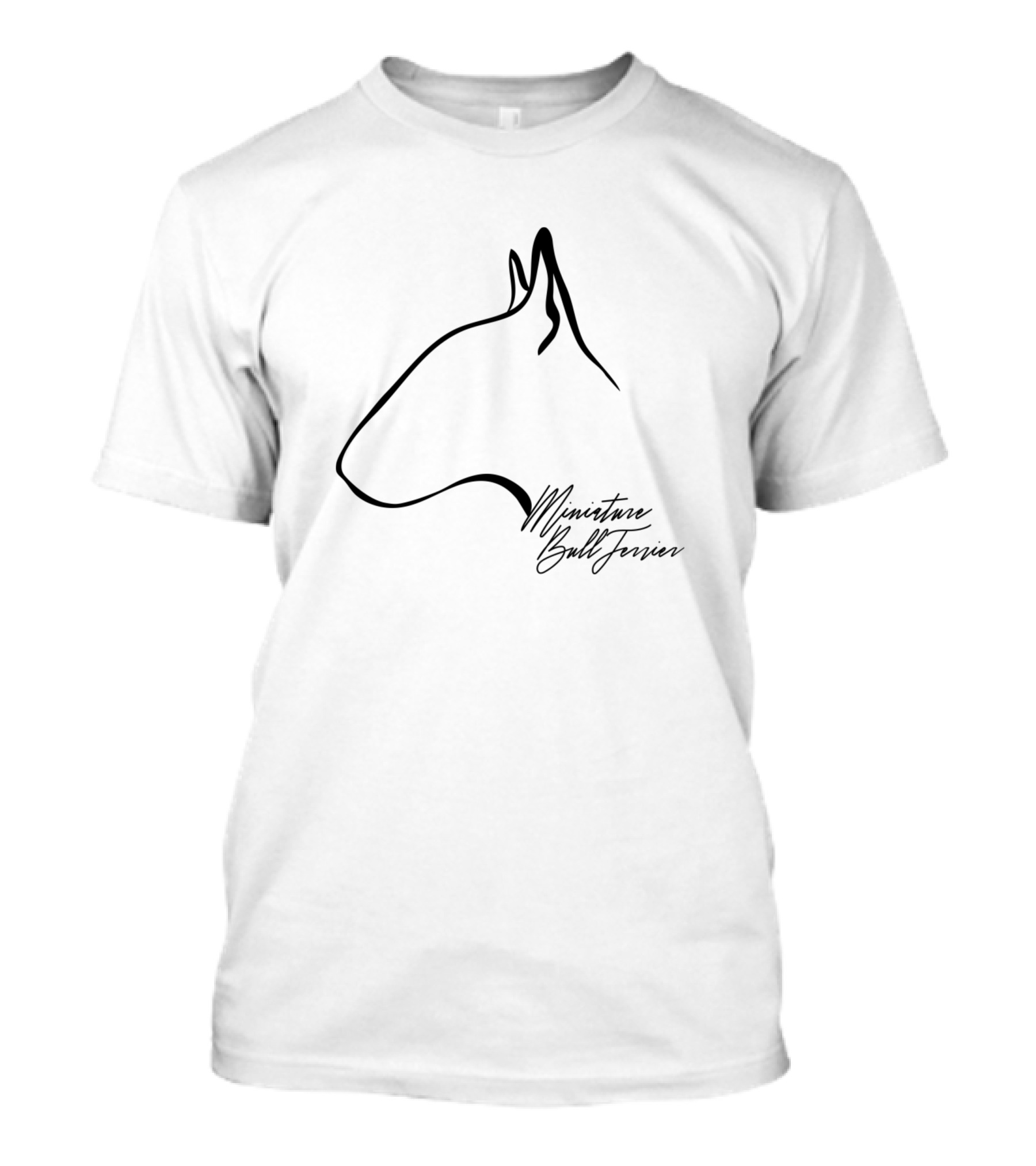 Miniature Bull Terrier Profile Outline T-Shirt