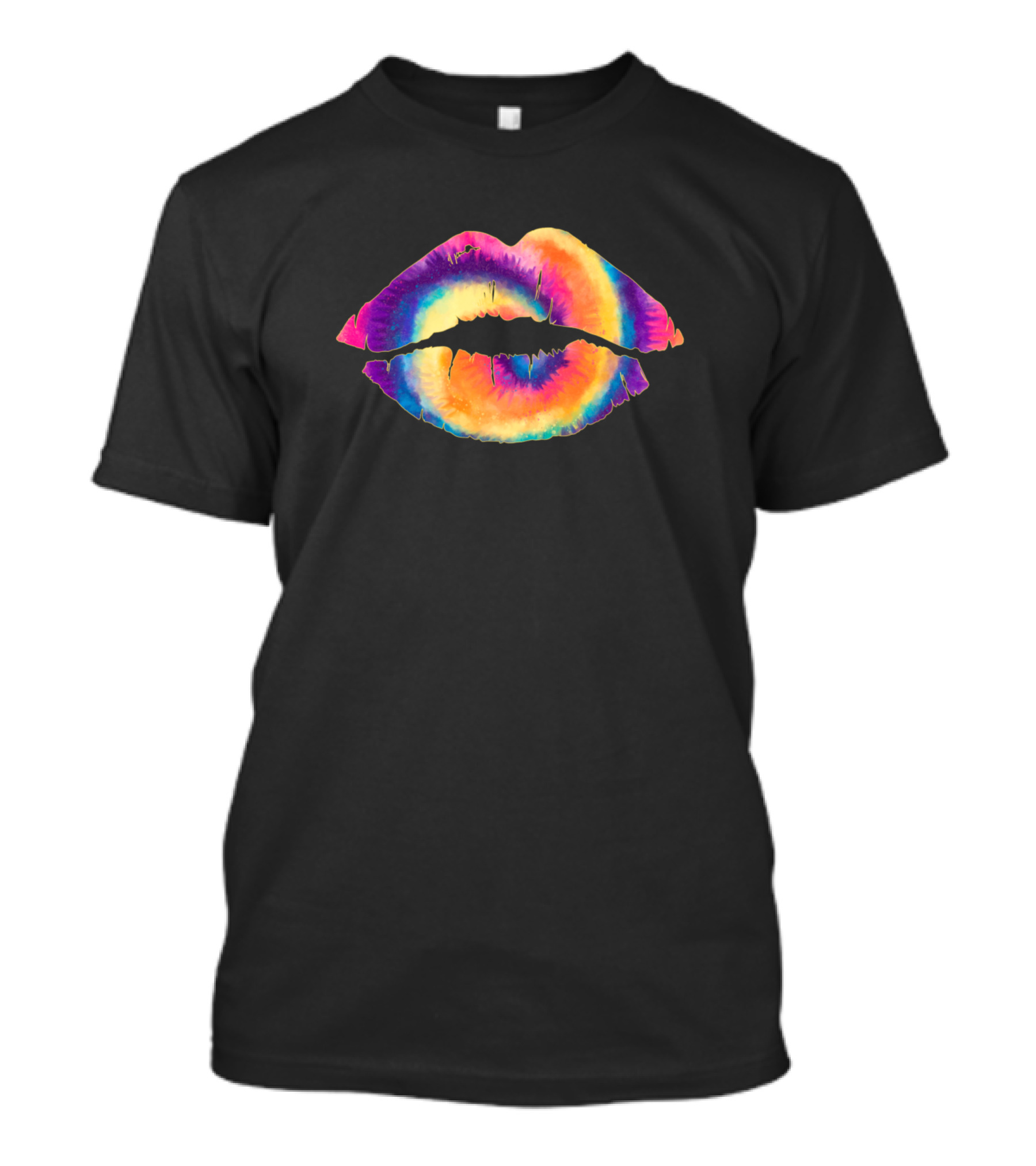 Rainbow Lips Vibrant Colorful Expression T-Shirt