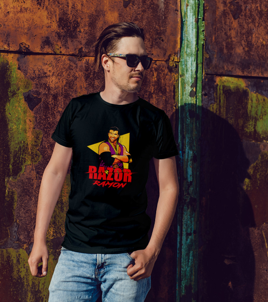 Razor Ramon Bad Guy Wrestling Icon T-Shirt