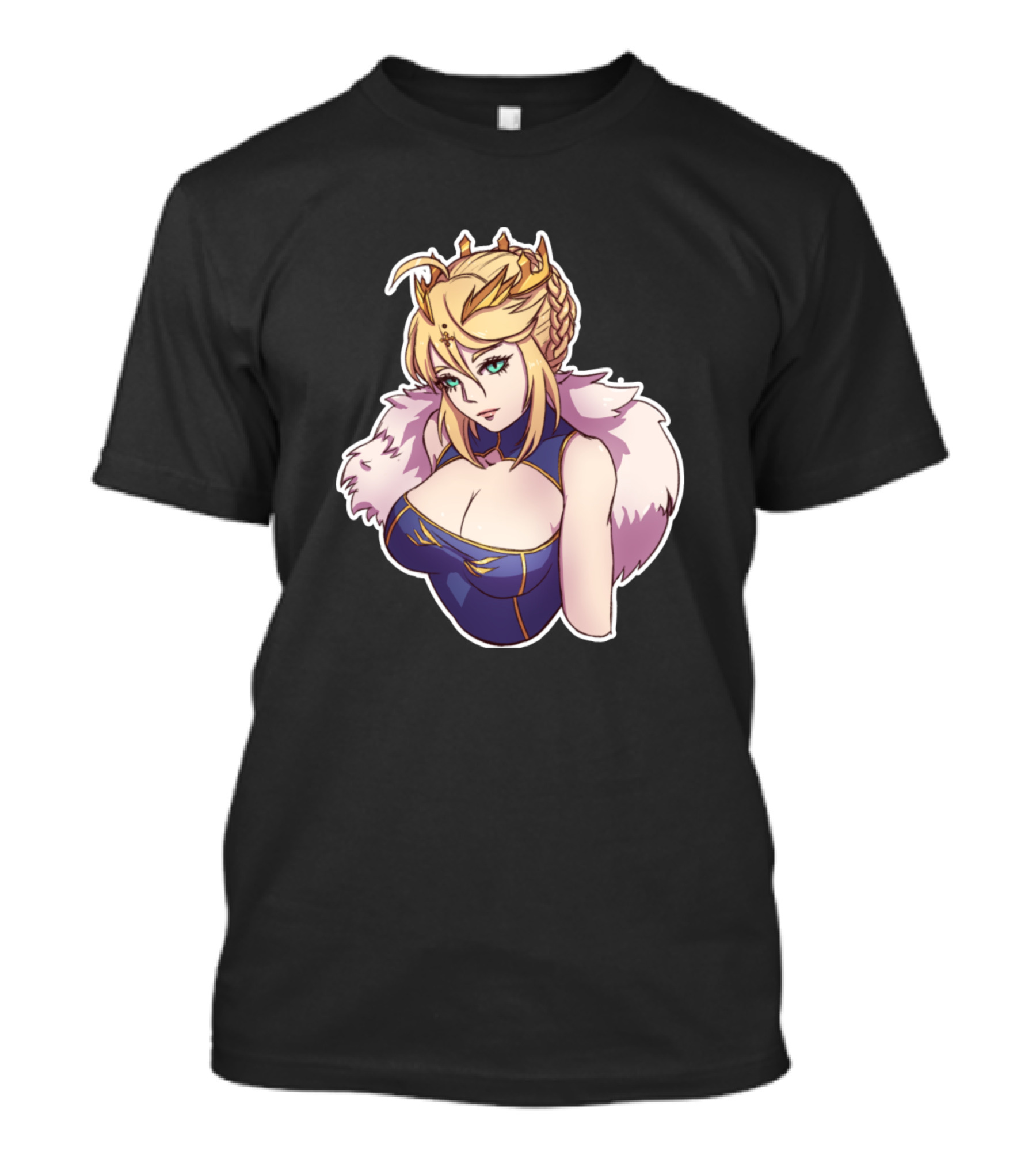 Fate Grand Order Altria Lancer Anime Character Bust T-Shirt