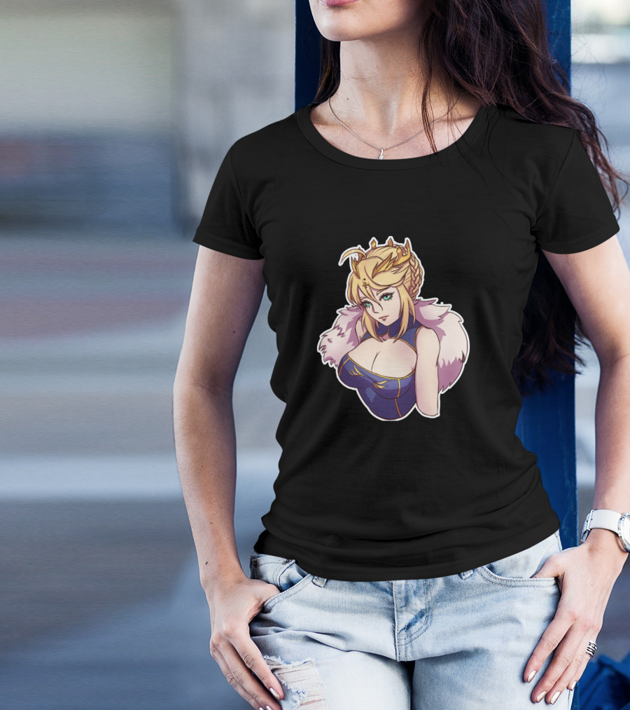 Fate Grand Order Altria Lancer Anime Character Bust T-Shirt