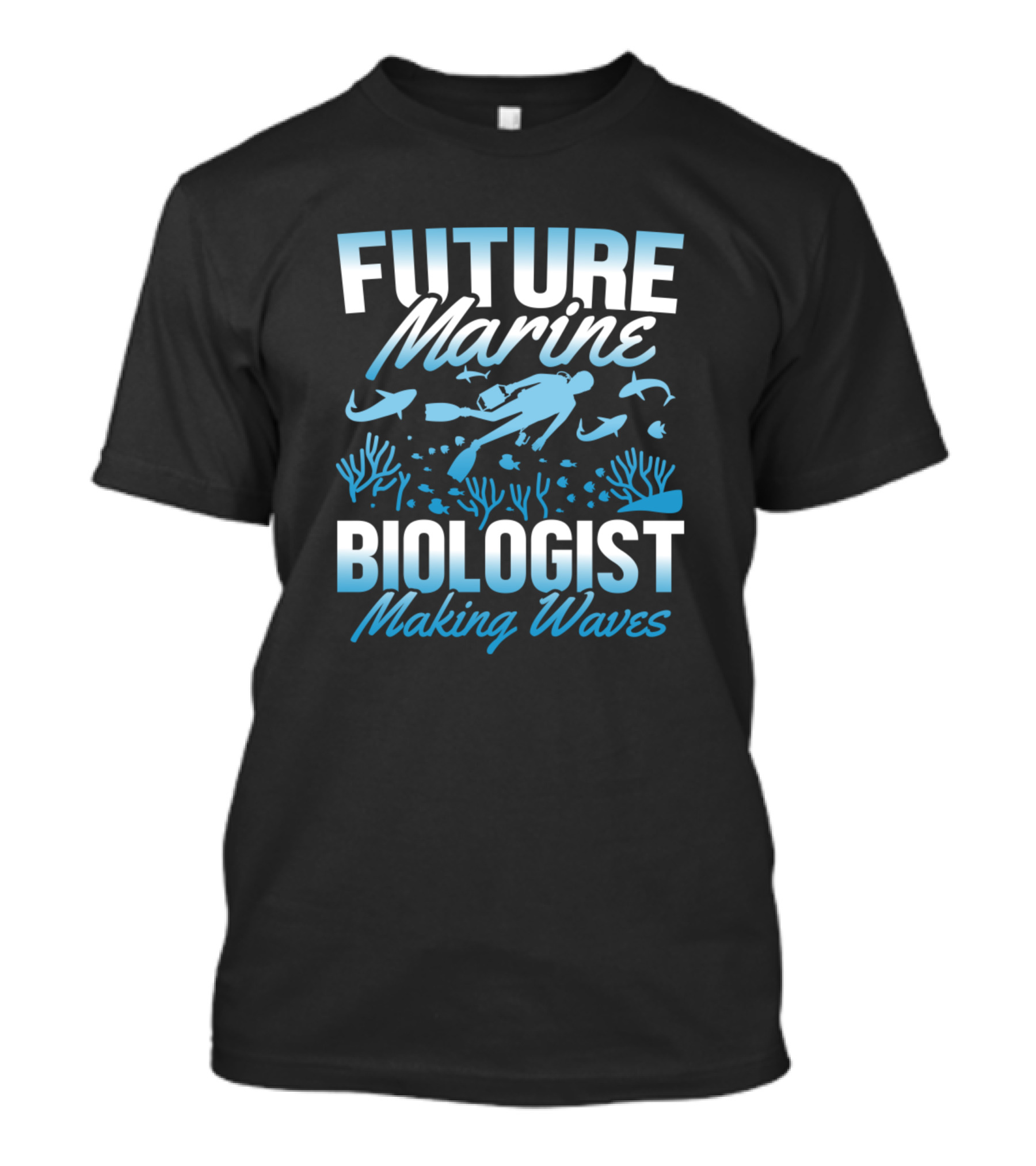Future Marine Biologist Making Waves Marine Life Icons T-Shirt