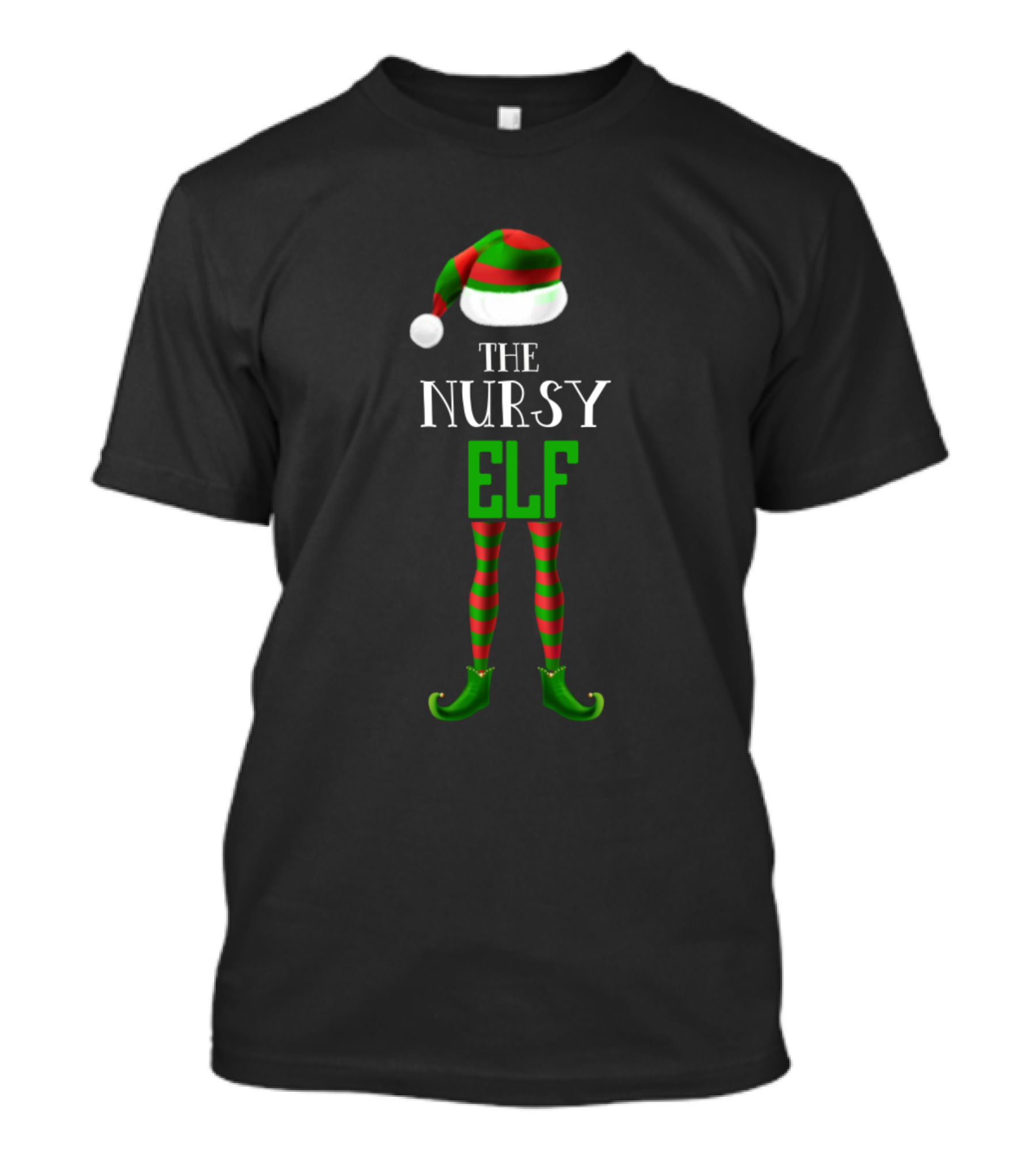 The Nursy Elf Funny Matching Family Group Christmas Costume T-Shirt