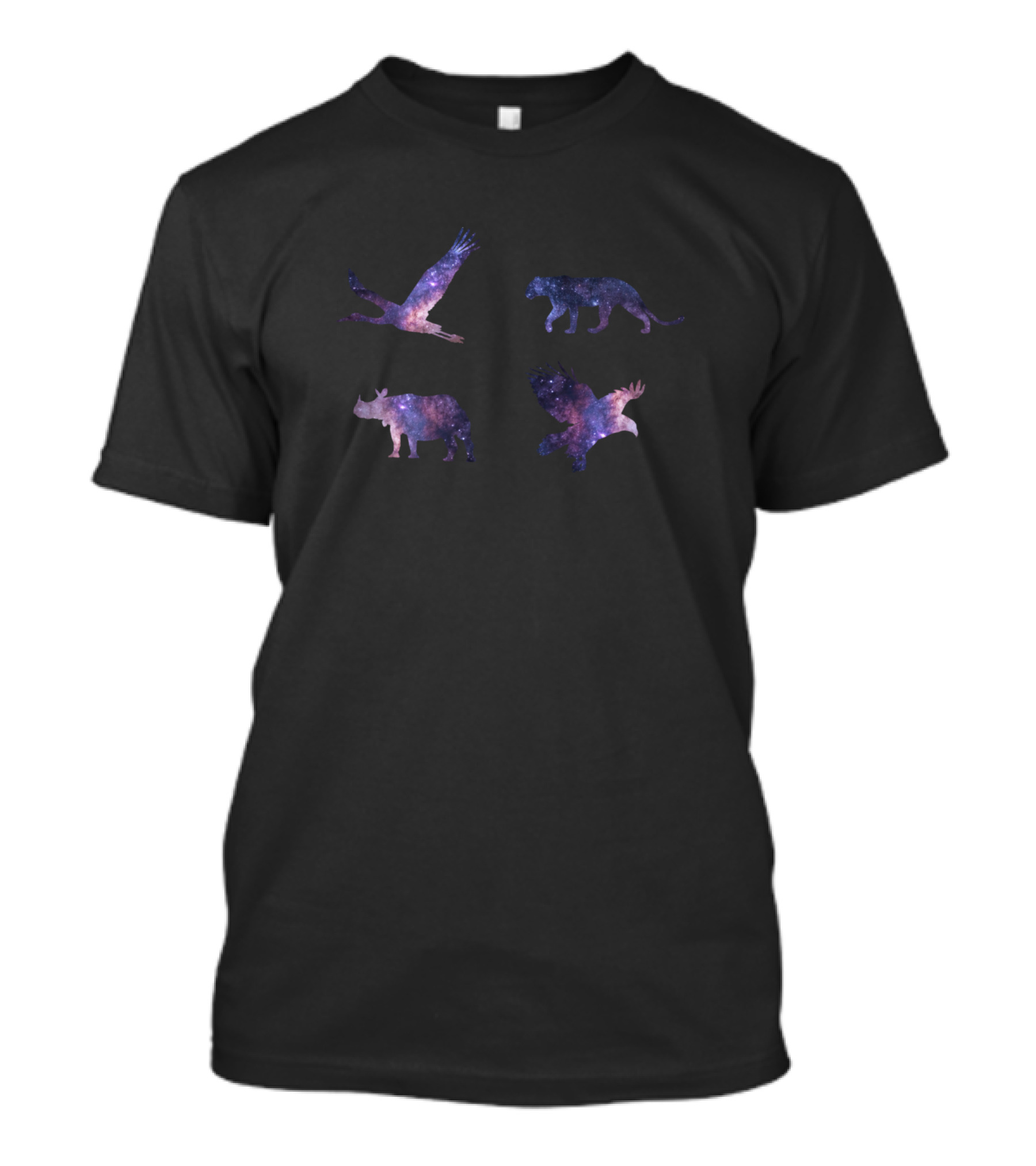 Galaxy Animal Silhouettes Figures T-Shirt
