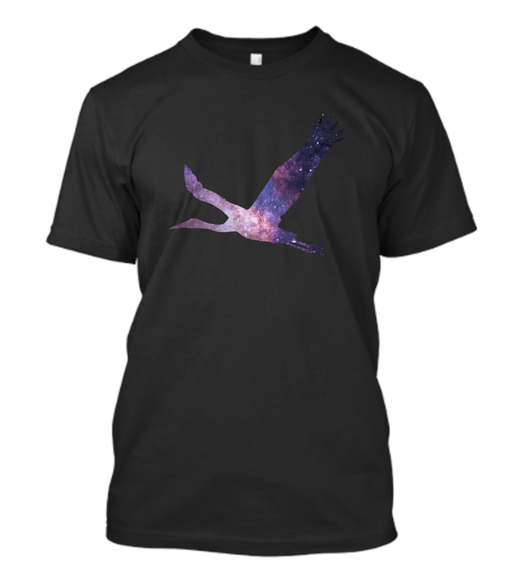 Galaxy Crane In Grus Constellation Sky T-Shirt