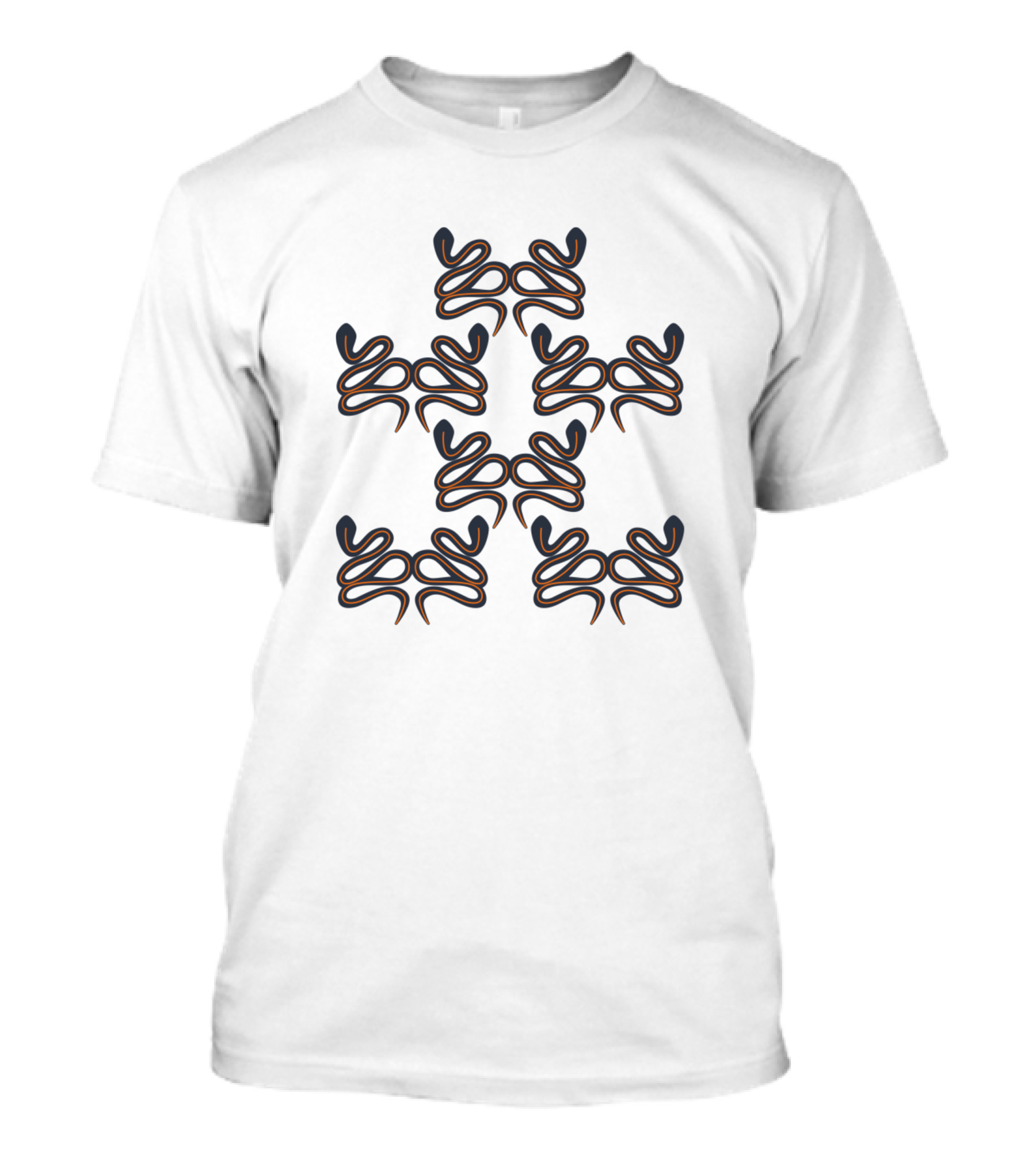 Garter Snake Misty Geometric Patterns In Symmetry T-Shirt