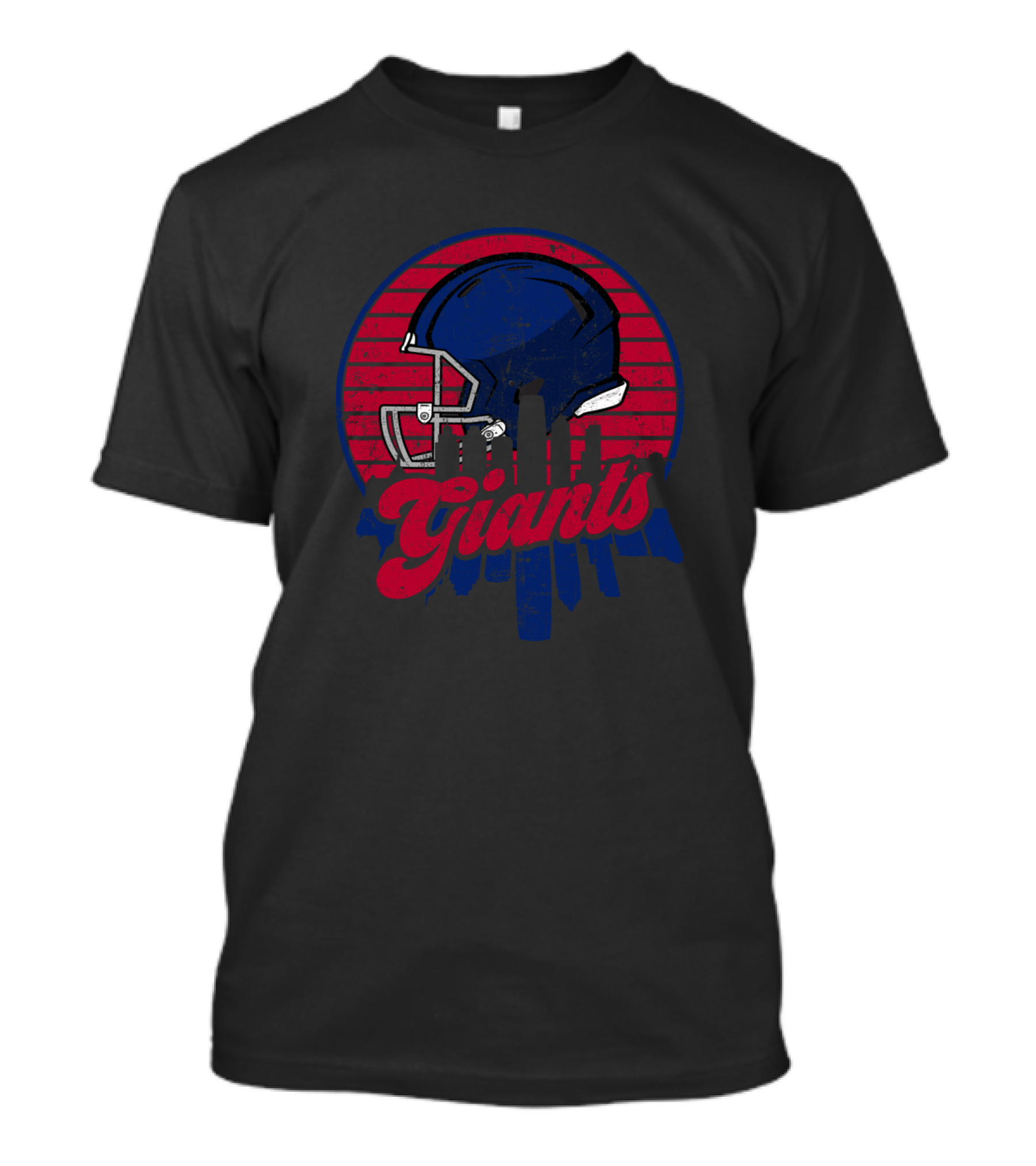 Giants Football Helmet Skyline Giants T-Shirt