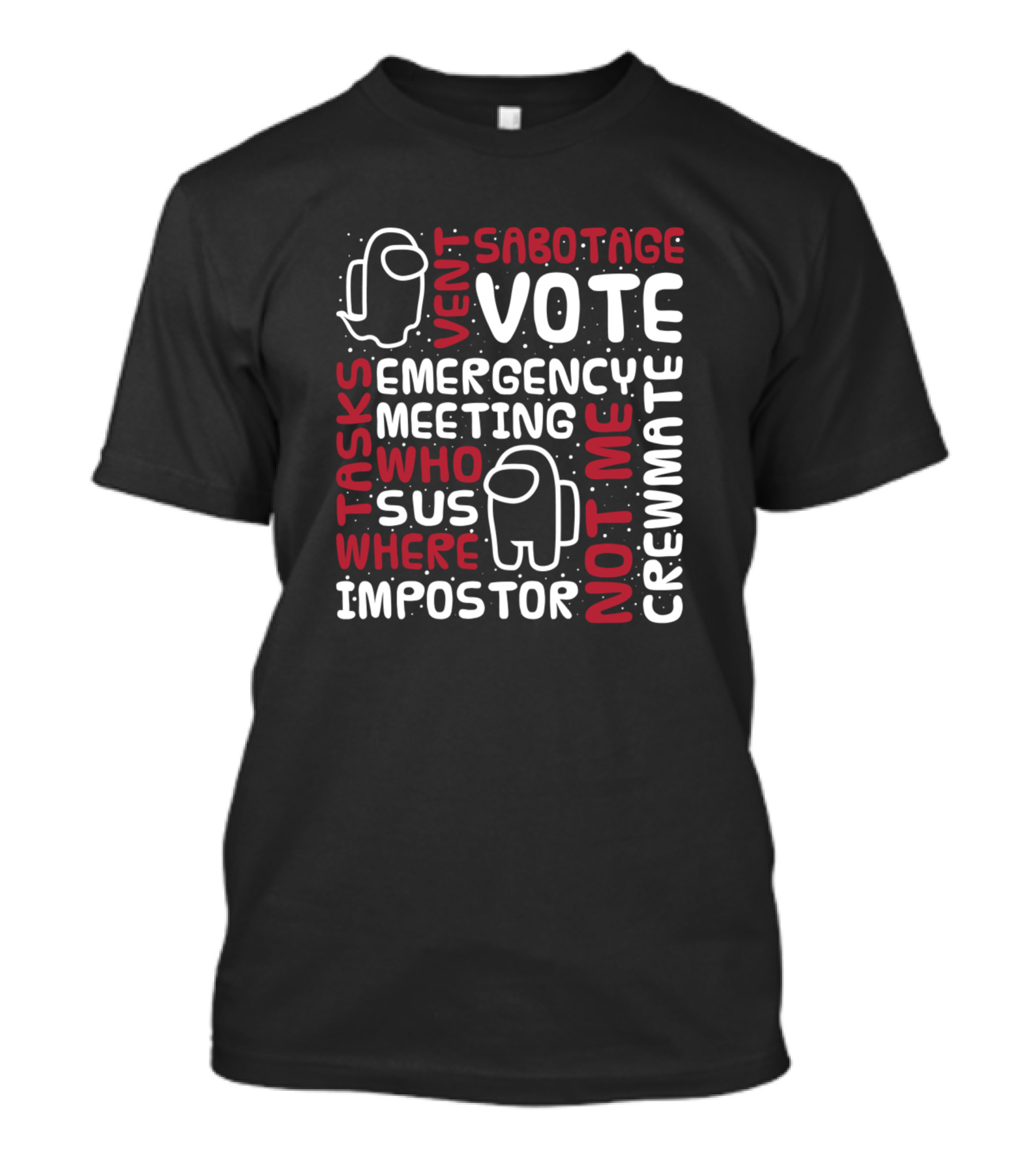 Glossary Among Us Vote Impostor Crewmate Tasks Emergency Meeting Vent Sabotage Sus T-Shirt