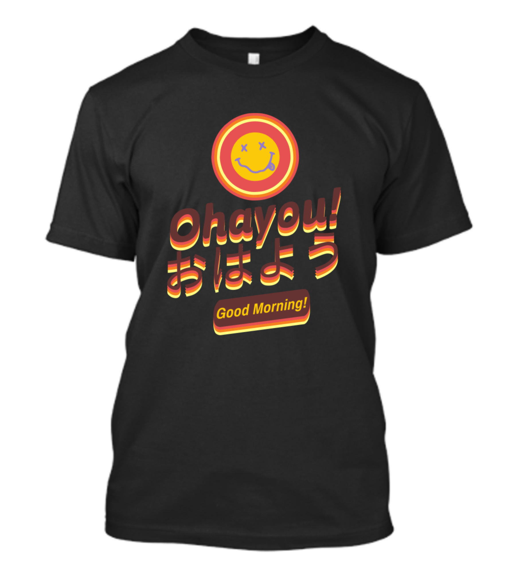 Ohayou  Good Morning Smiley Face T-Shirt