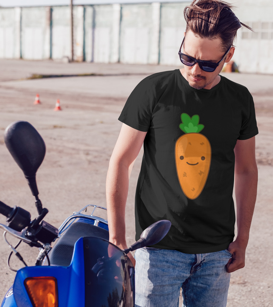 Happy Carrot Smiling Cartoon T-Shirt