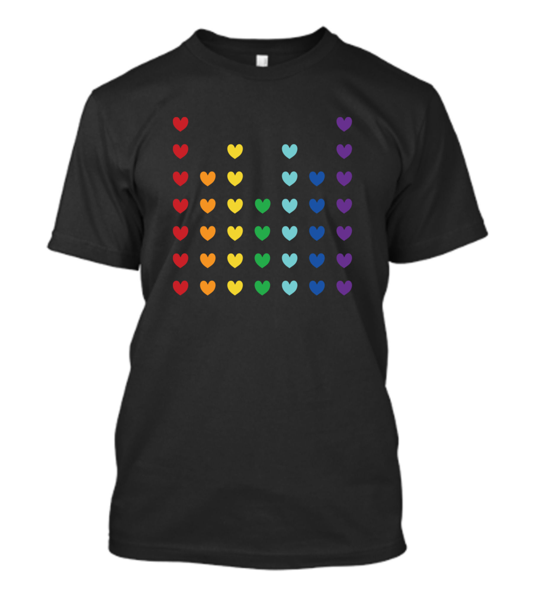 Hearts Rainbow Equalizer T-Shirt