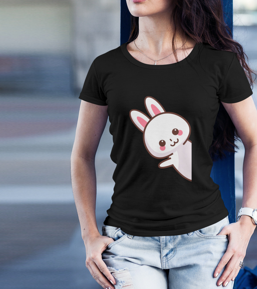 Hello Bunny Kawaii Peekaboo T-Shirt