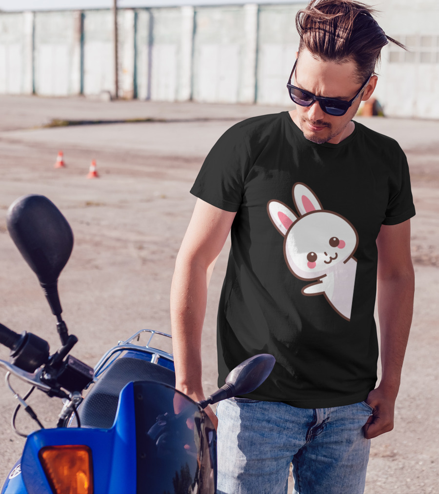 Hello Bunny Kawaii Peekaboo T-Shirt
