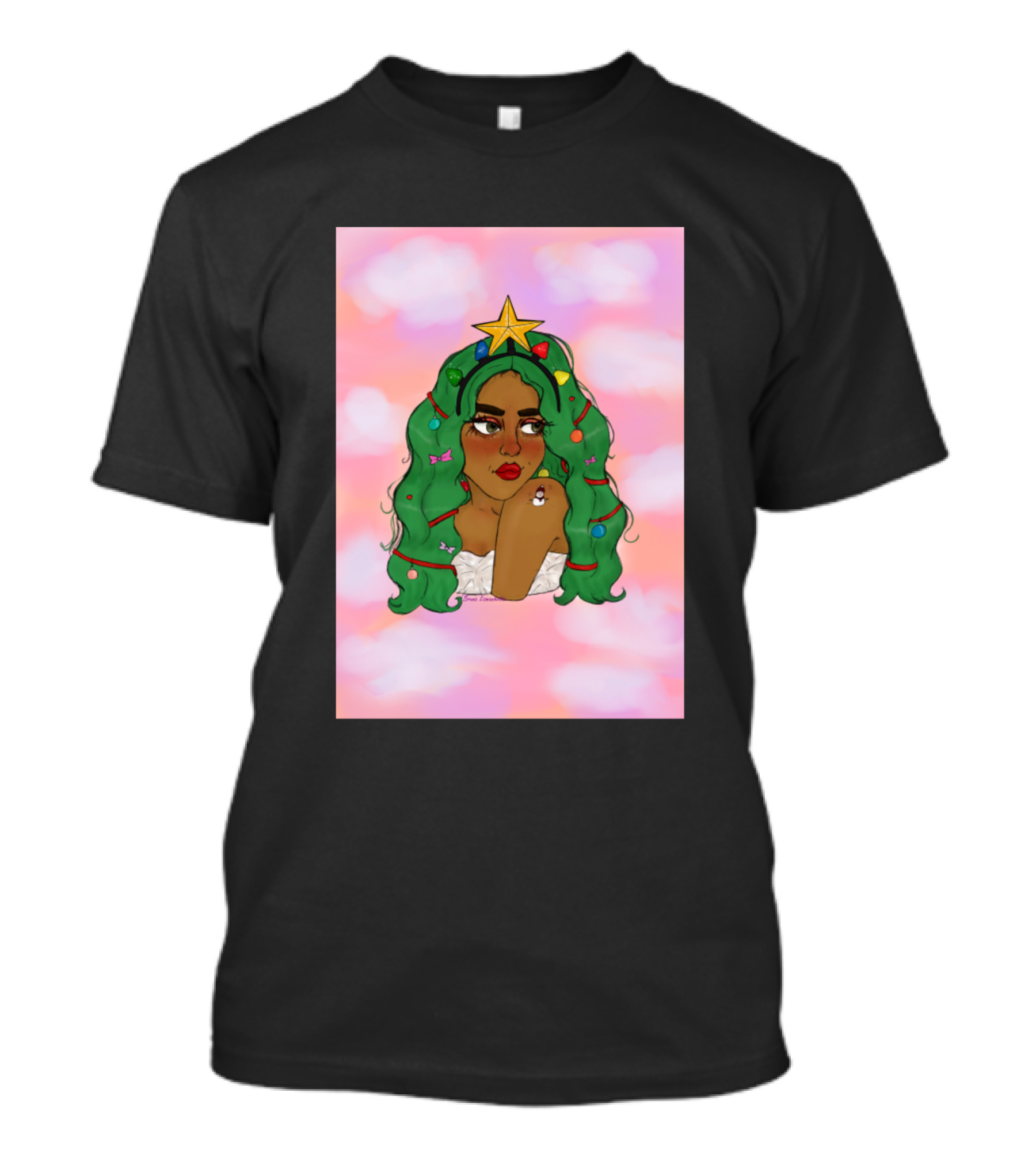 Christmas Tree Hair Full Of Holiday Secrets T-Shirt
