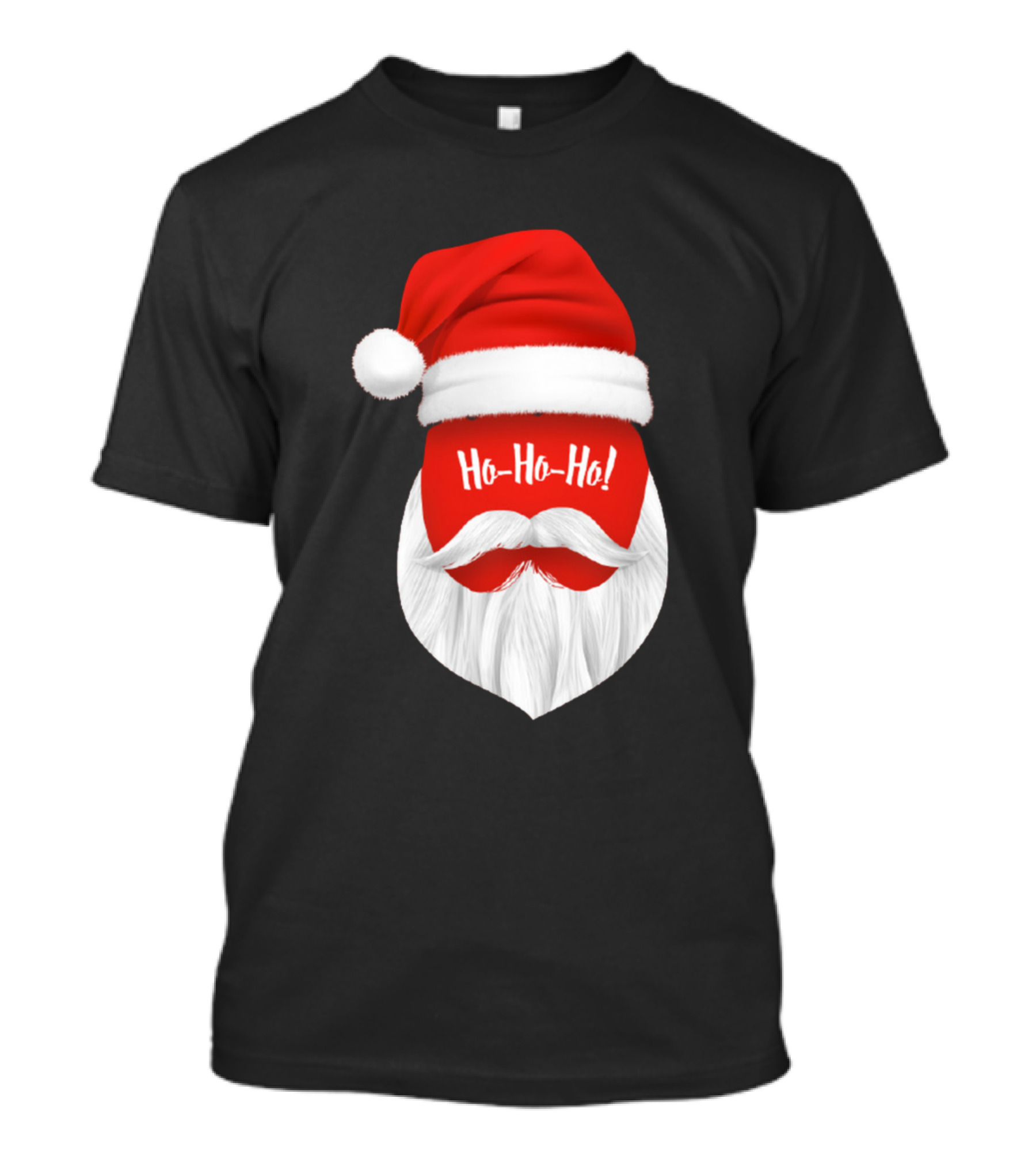 Ho Ho Ho Santa Hat And Beard T-Shirt
