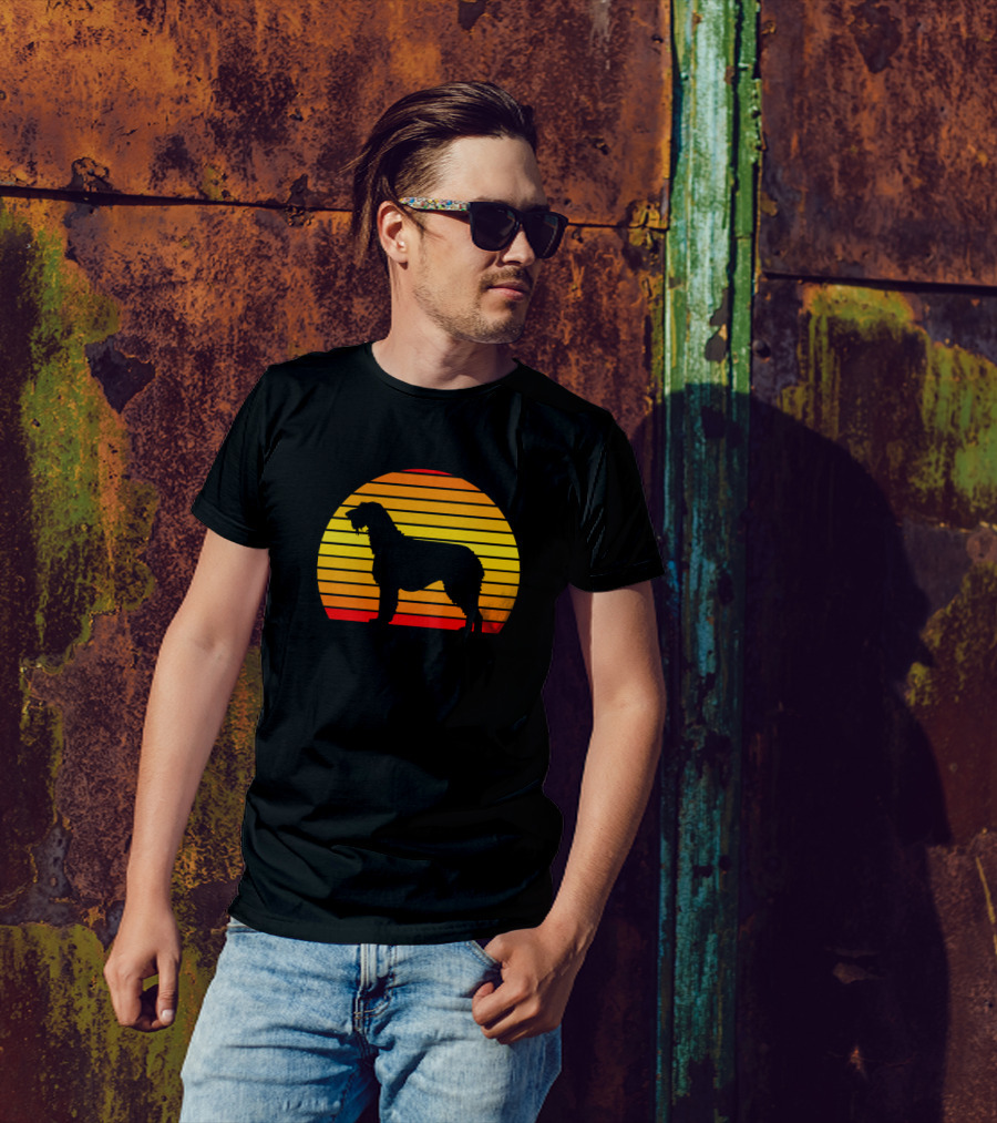 Irish Wolfhound Retro Sunset T-Shirt