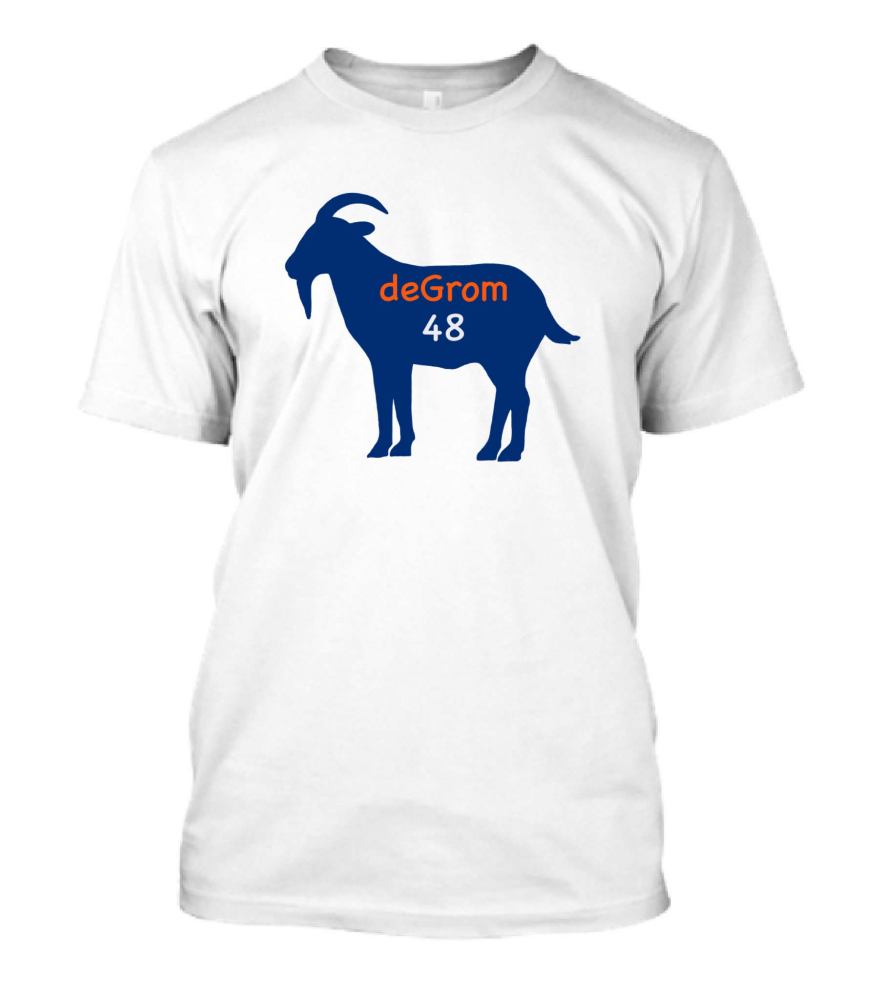 Jacob DeGrom Goat Silhouette 48 Blue And Orange T-Shirt