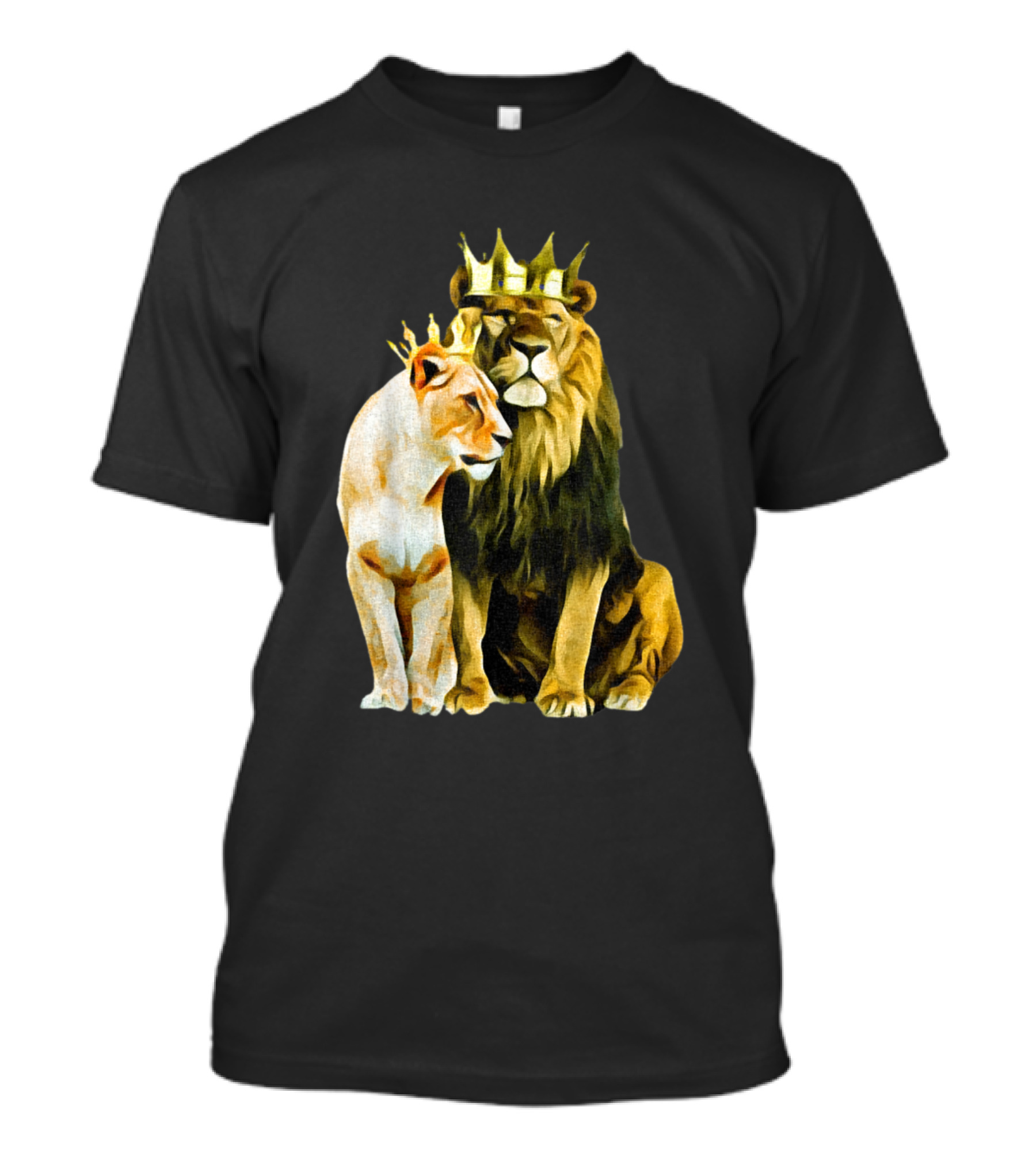 King Lion And Queen Lioness Crowns Royalty T-Shirt