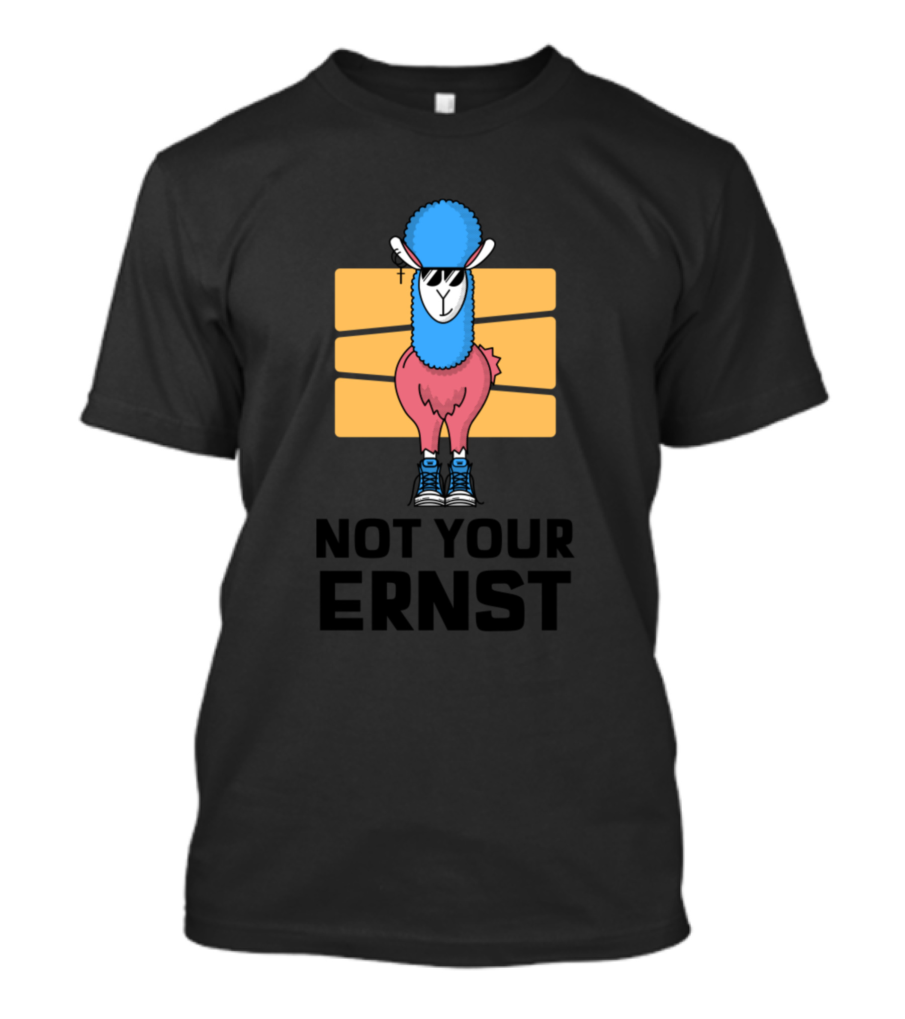 Lama Alpaka Not Your Ernst Cool Sunglasses And Sneakers T-Shirt