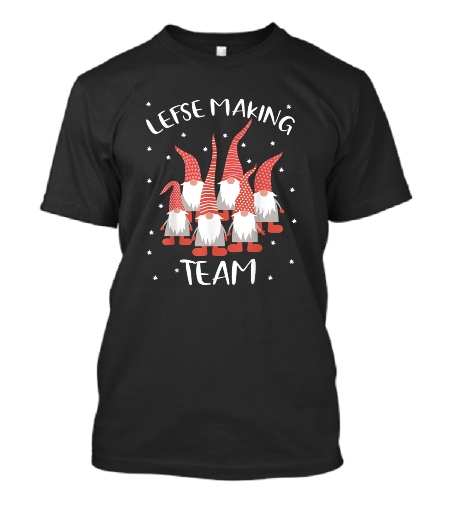 Lefse Making Team Gnome Tomte Xmas Santa God Jul T-Shirt